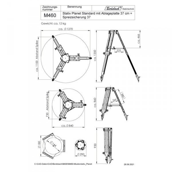 PLANET Tripod for Fujinon 25x150MT-SX Including Tray 37 cm + Spread Stopper