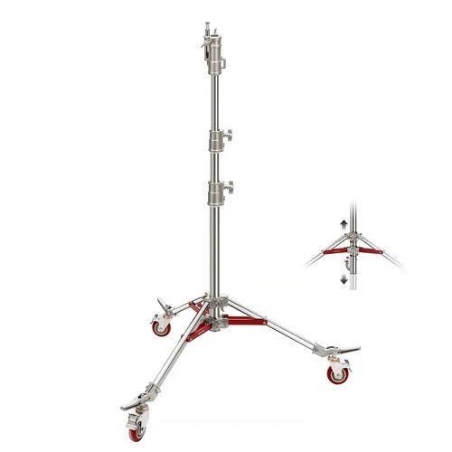 Neewer ST240SS Stainless Steel Light Stand with Casters (7.9')