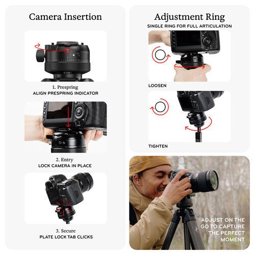 Peak Design Pro Lite Carbon Fiber Tripod with Ball Head (Black)