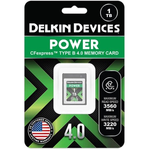 Delkin Devices 1TB POWER 4.0 CFexpress Type B Memory Card Packaging
