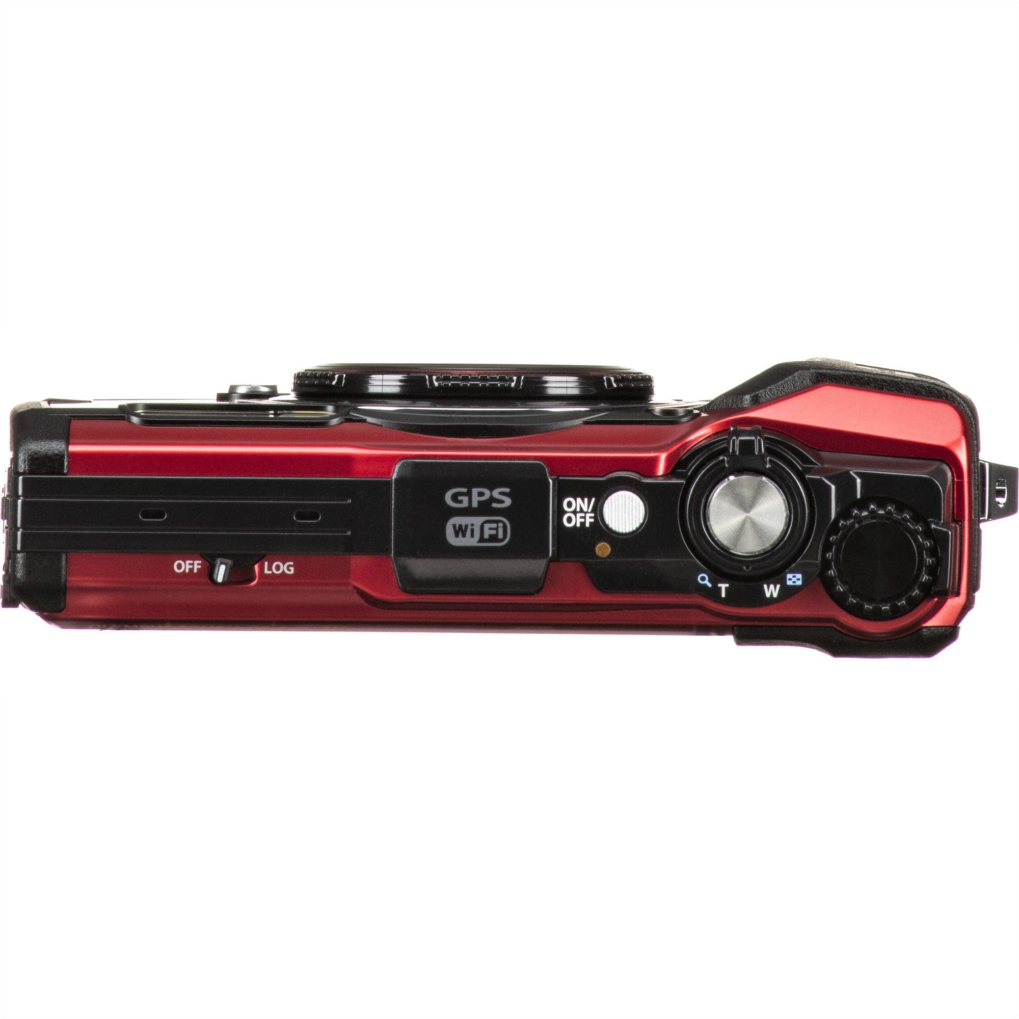 Olympus Tough TG-6 Digital Camera (Red) - Top View