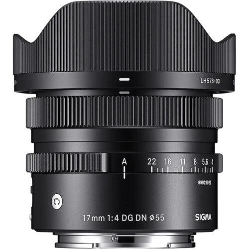 Sigma 17mm f/4 DG DN Contemporary Lens (Sony E) Front View