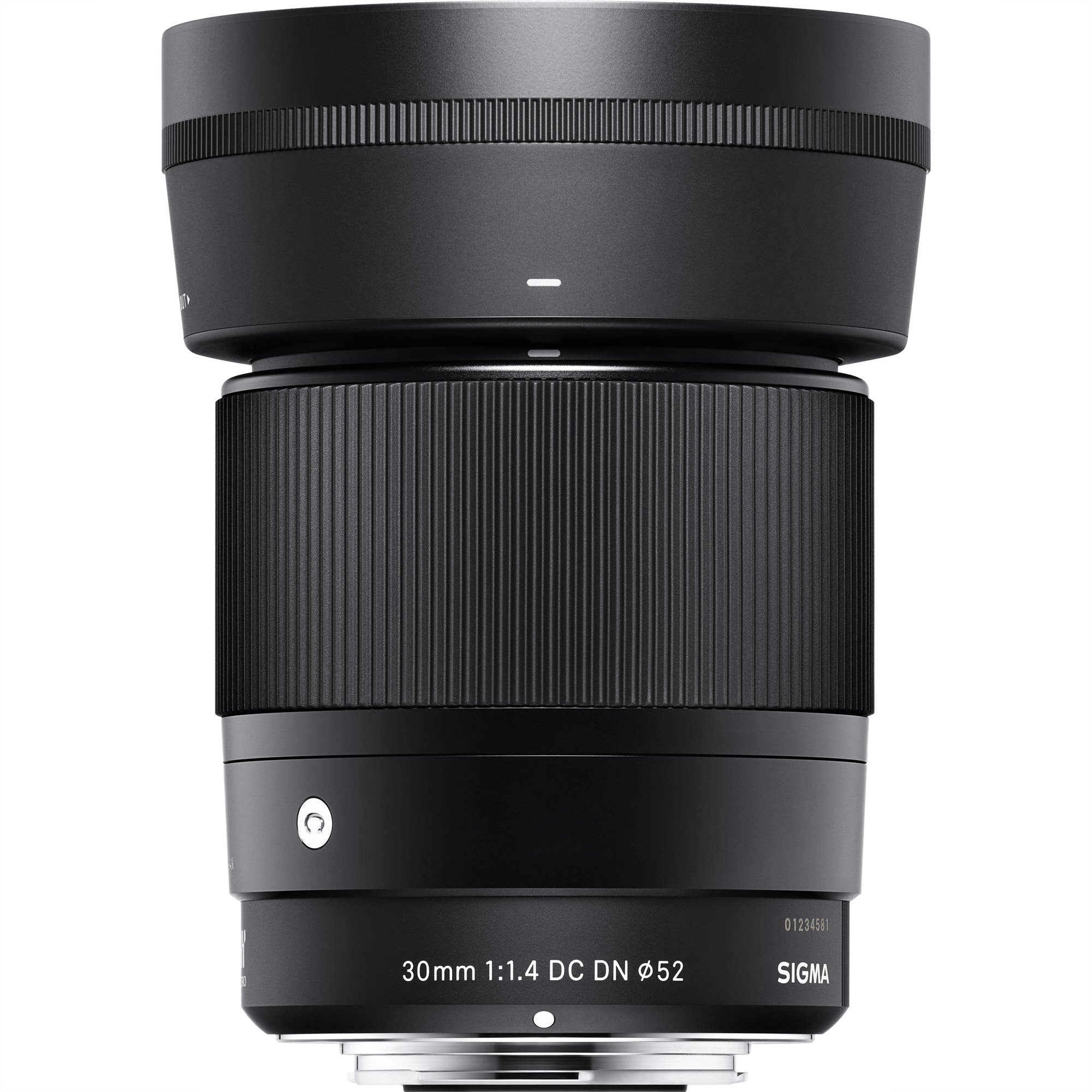 Sigma 30mm f/1.4 DC DN Contemporary Lens for Leica L - Attached Lens Hood