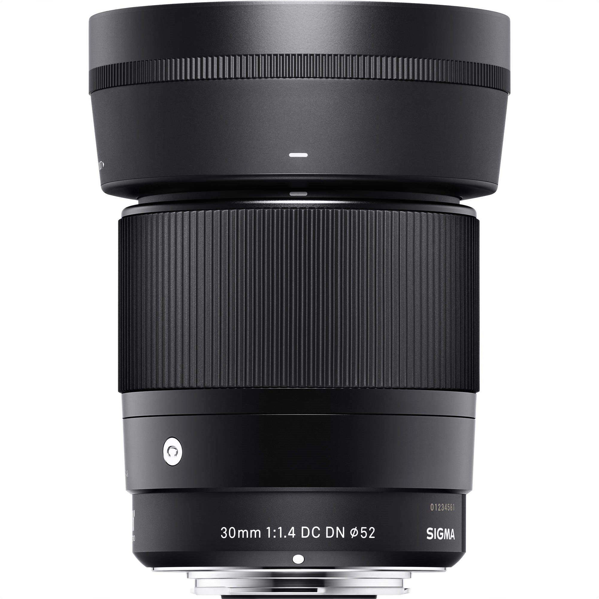 Sigma 30mm f/1.4 DC DN Contemporary Lens (Micro Four Thirds) - Attached Lens Hood