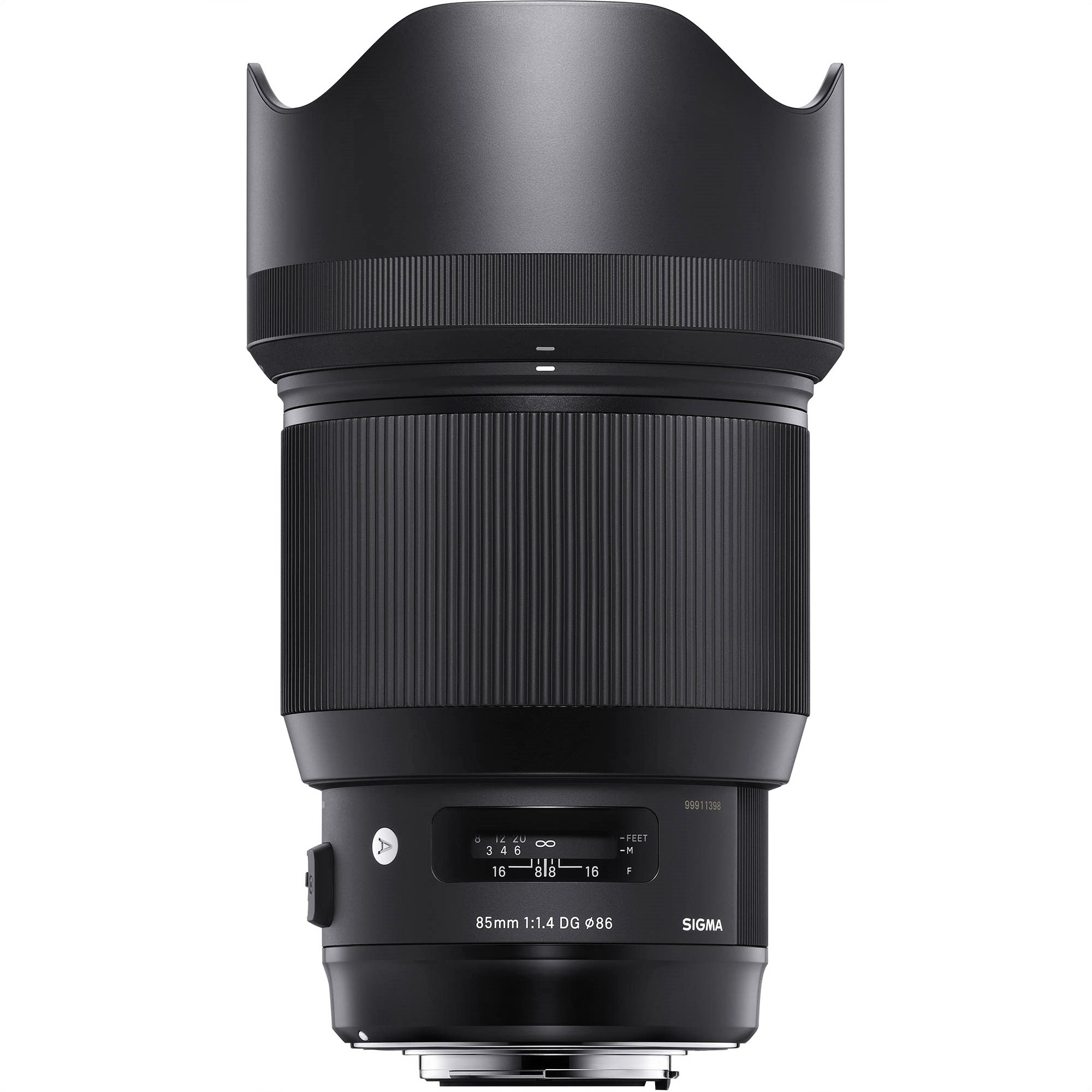 Sigma 85mm f/1.4 DG HSM Art Lens for Nikon F - Attached Lens Hood