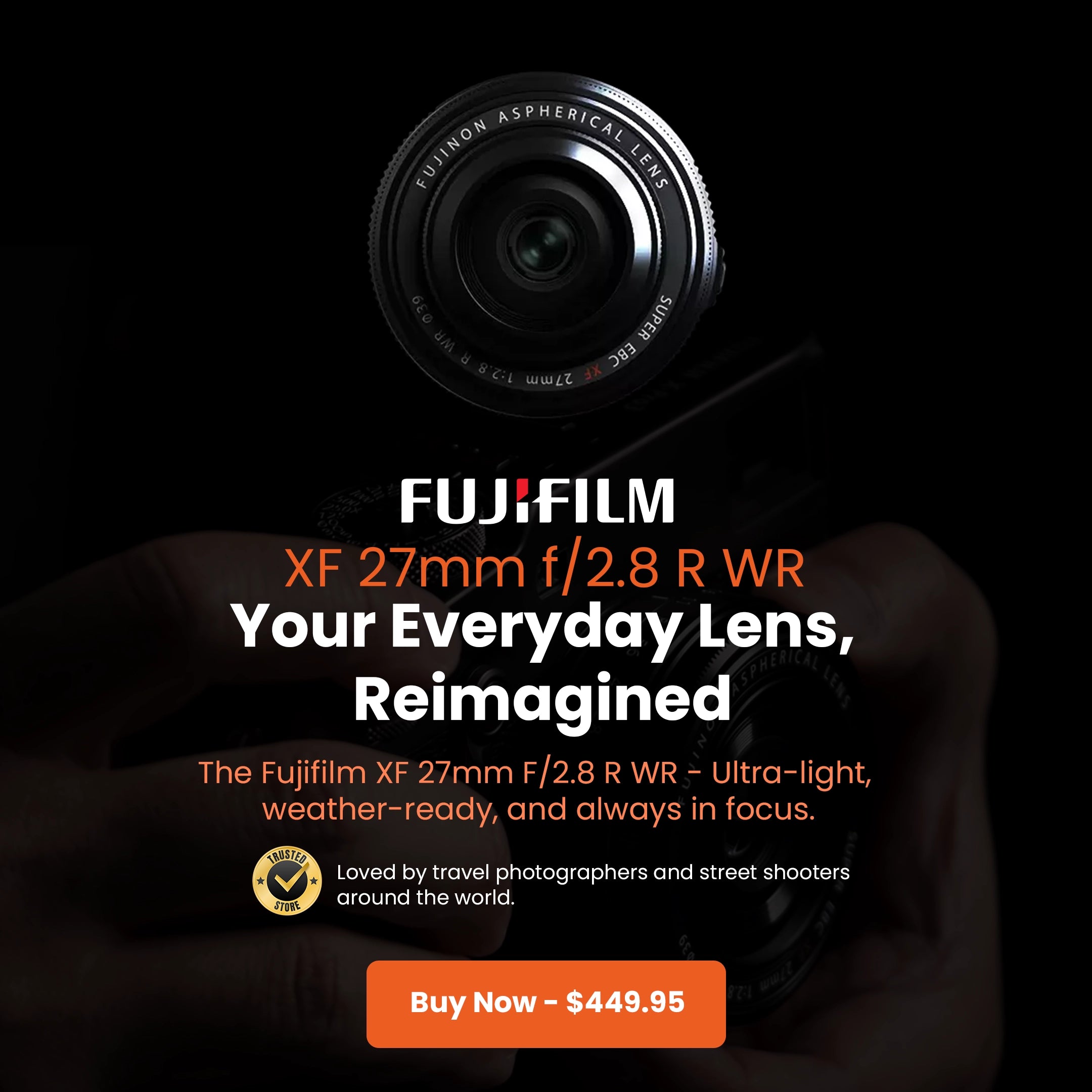 fujifilm xf 27mm f2.8 r wr lens