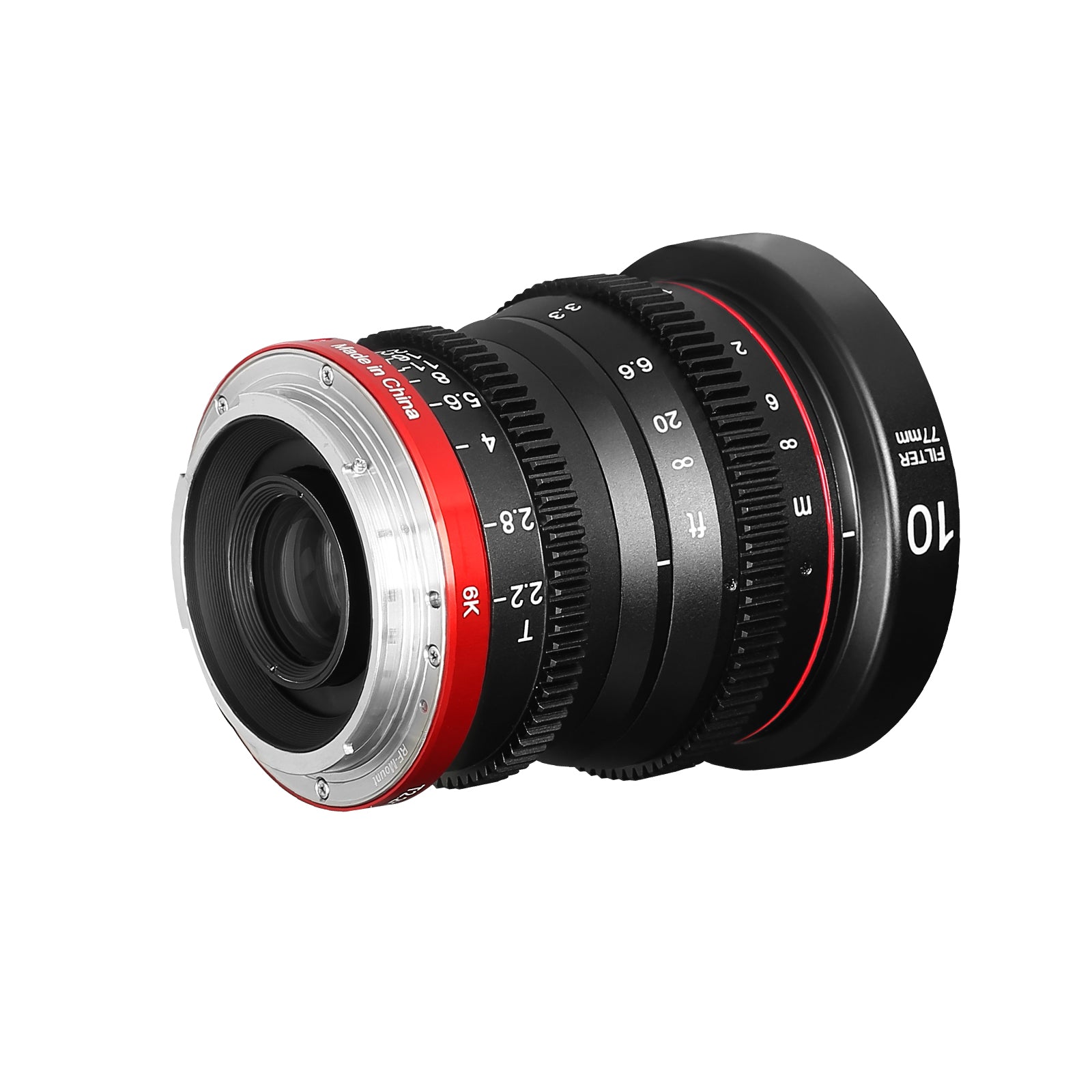 Meike Cinema 10mm T2.2 S35 Lens (RF Mount) Side View