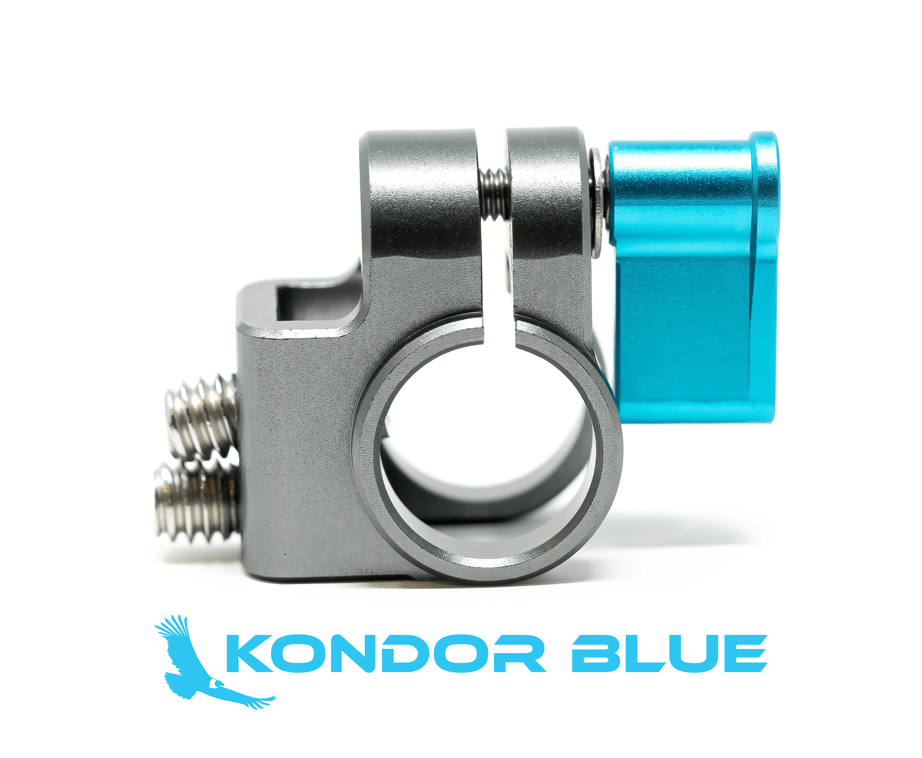 Kondor Blue 15mm Single Rod Cage Adapter (Space Gray)