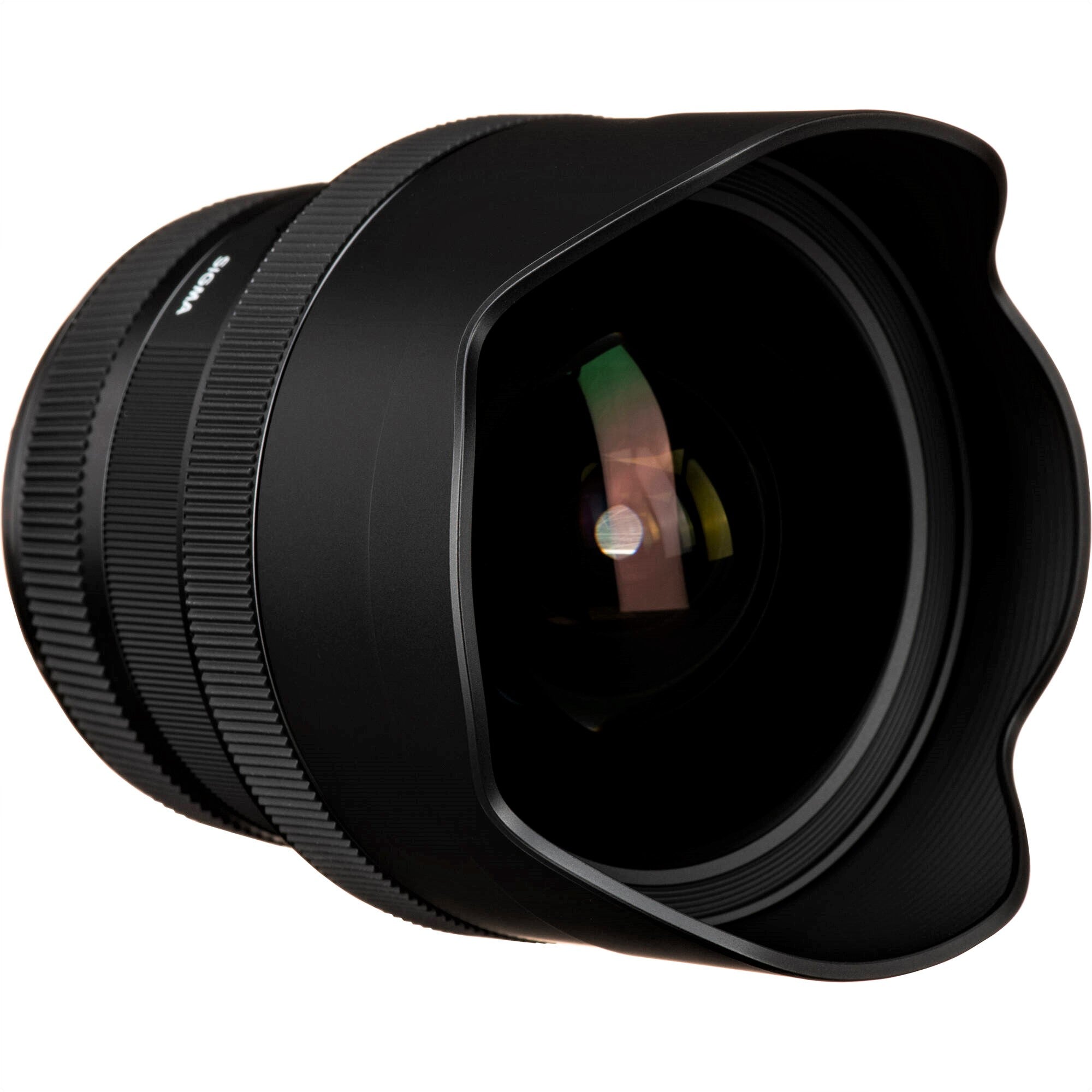 Sigma 12-24mm F4.0 DG HSM Art Lens for Nikon F in a Front-Side View