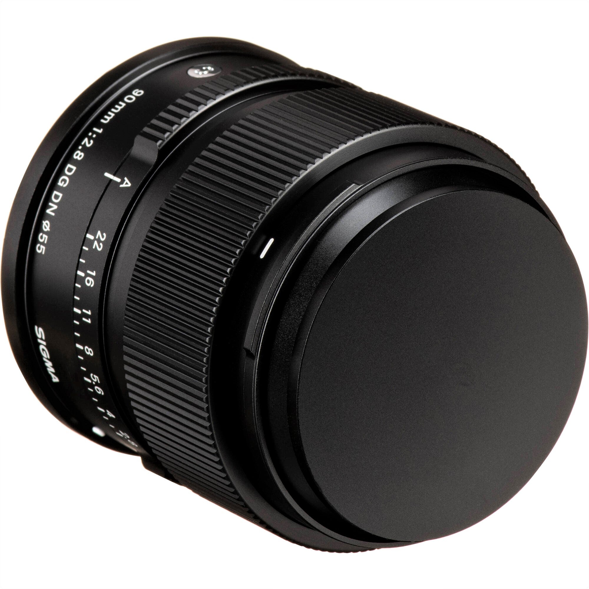 Sigma 90mm F2.8 DG DN Contemporary Lens for Leica L with Attached Magnetic Metal Lens Cap