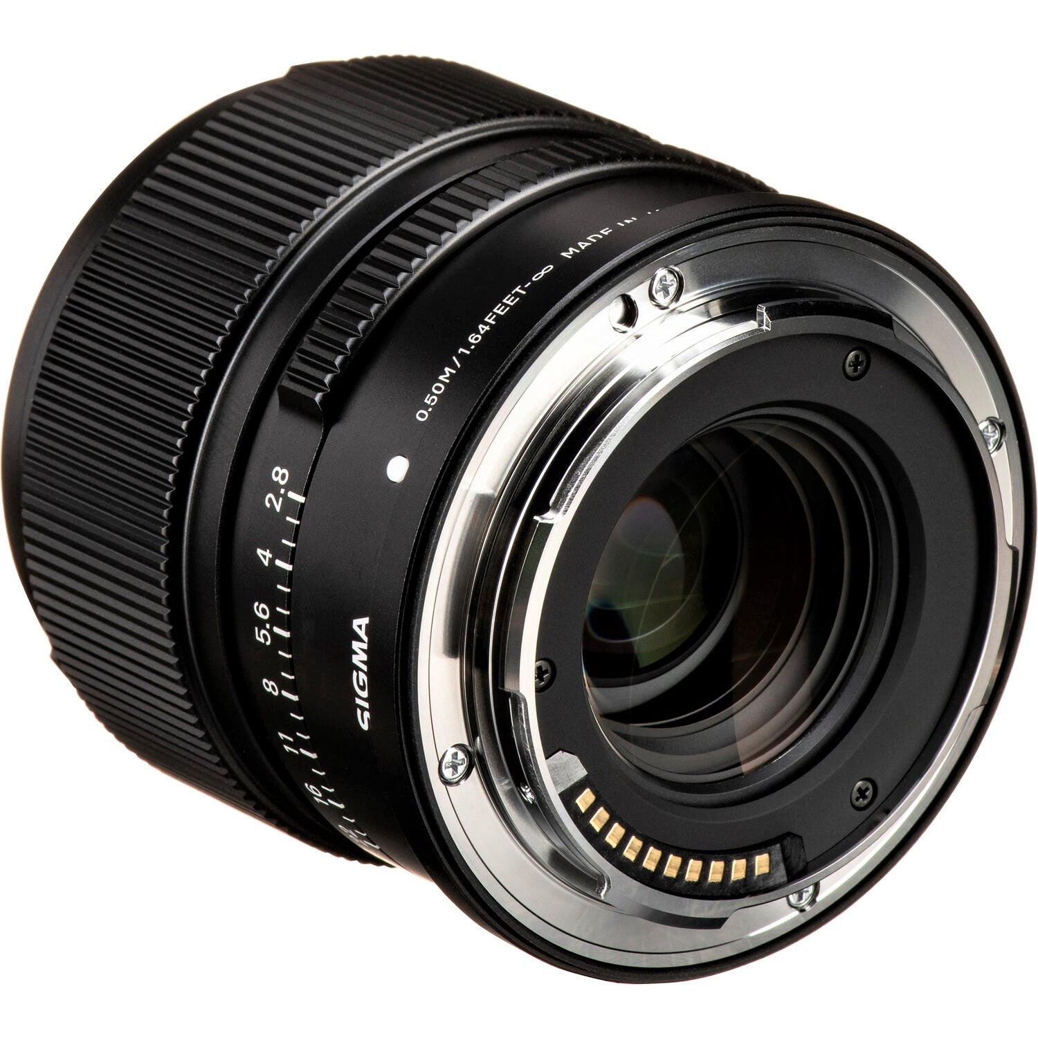 Sigma 90mm F2.8 DG DN Contemporary Lens for Leica L in a Back-Side View