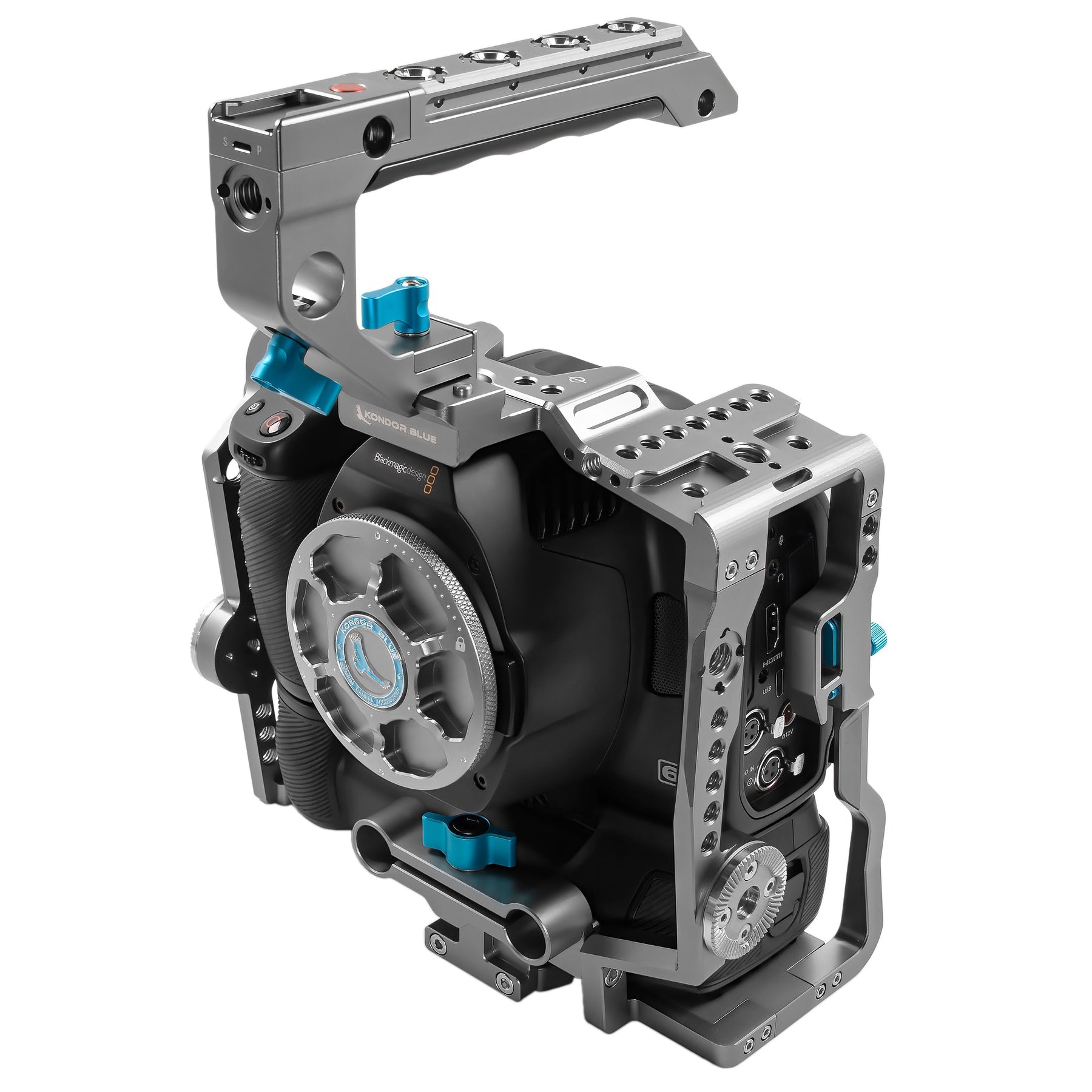 Kondor Blue BMPCC 6K Pro Battery Grip Cage with Top Handle (Space Gray)