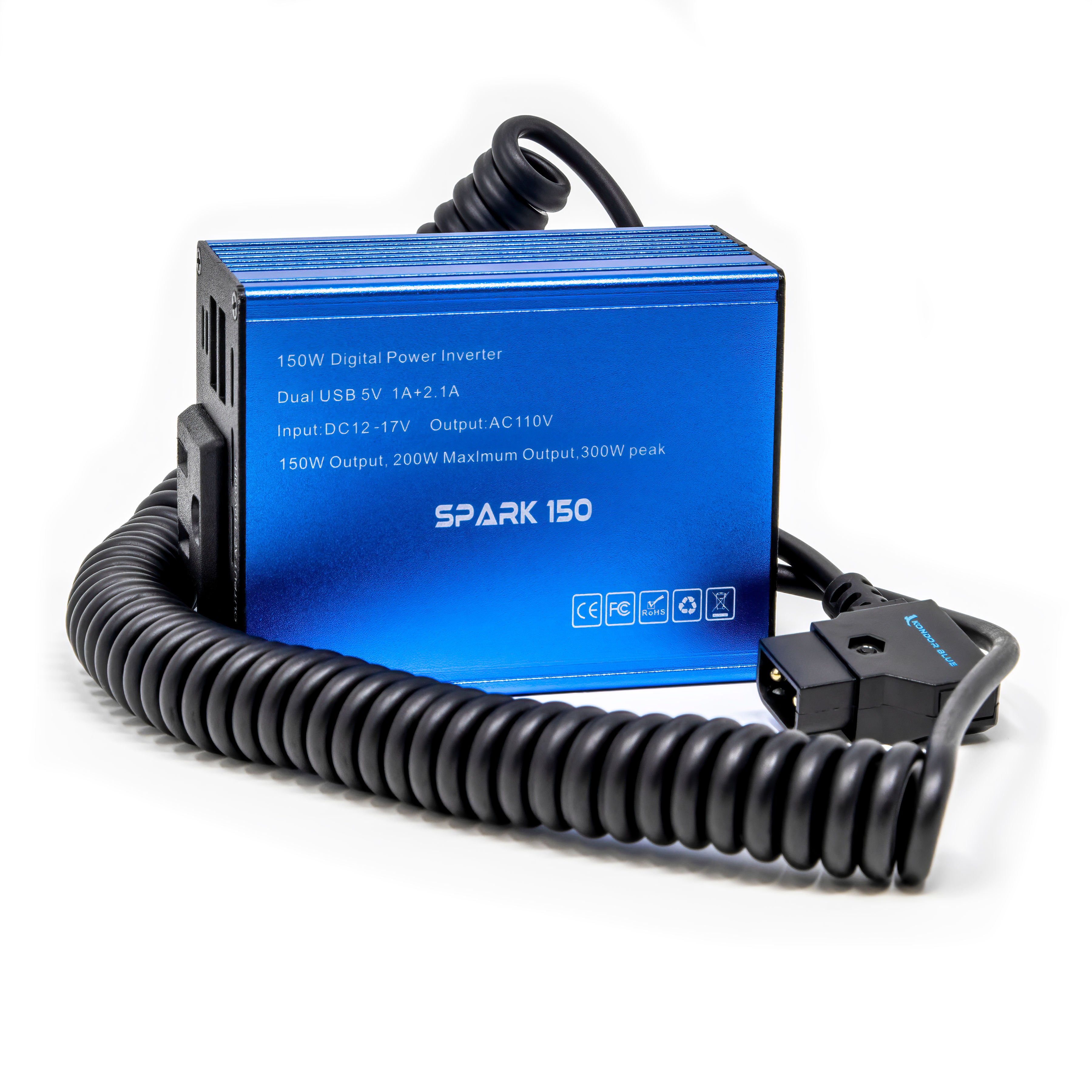Kondor Blue SPARK 150 D-TAP to AC Power Supply Wall Plug