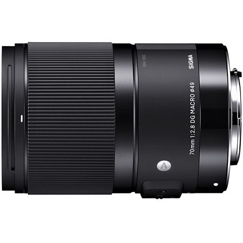 Sigma 70mm F2.8 DG Macro Art Lens for Leica L in a Side View
