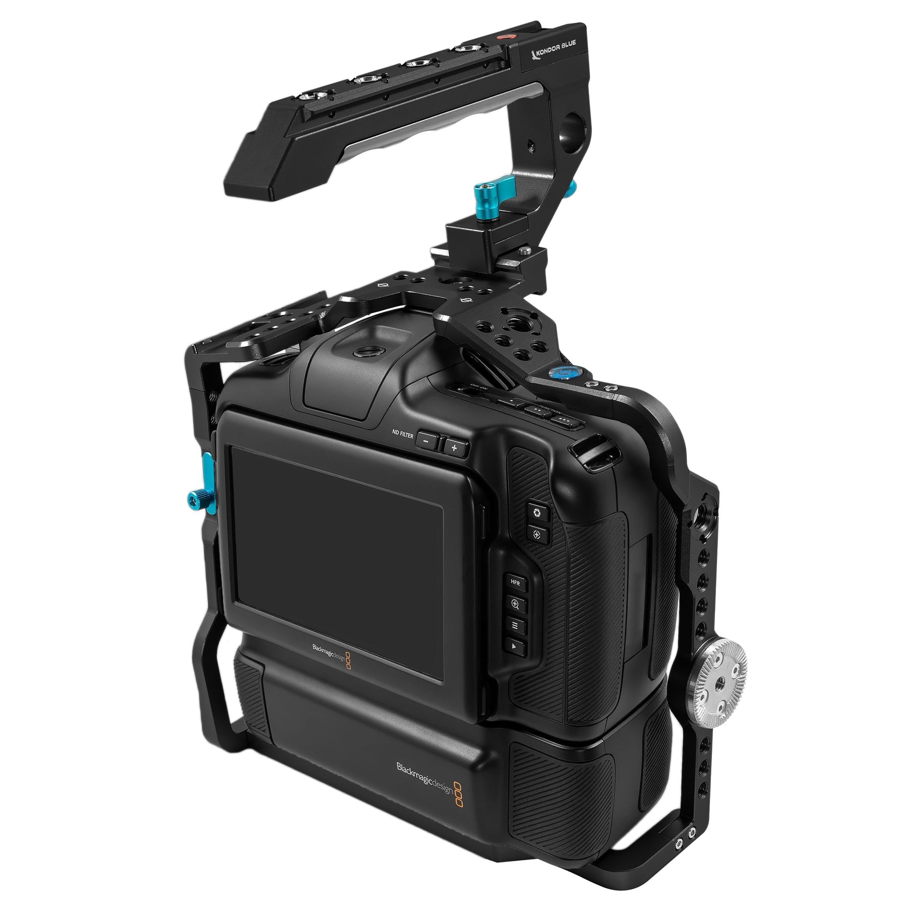 Kondor Blue BMPCC 6K Pro Battery Grip Cage with Top Handle (Raven Black)