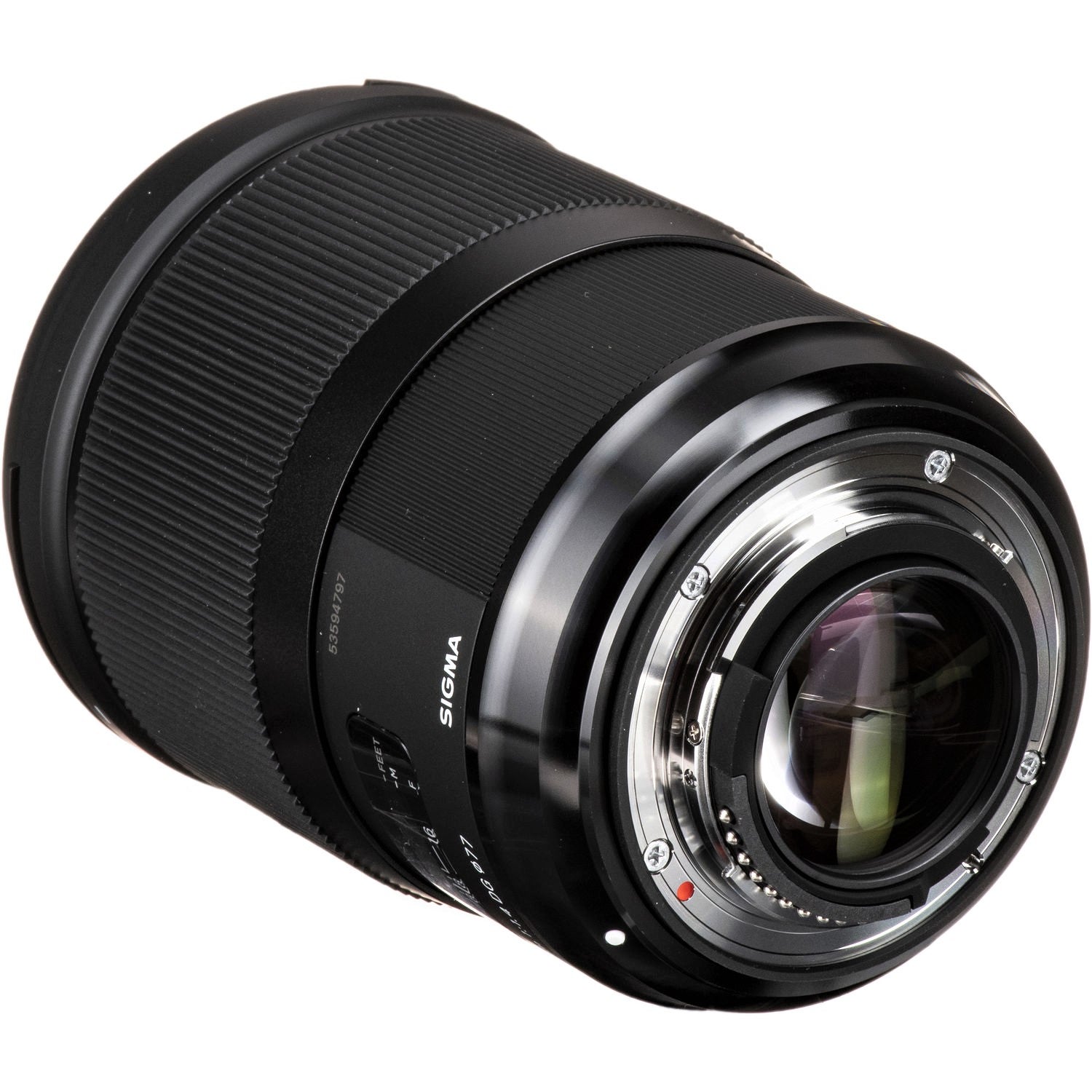 Sigma 28mm F1.4 DG HSM Art Lens for Nikon F in a Back-Side View