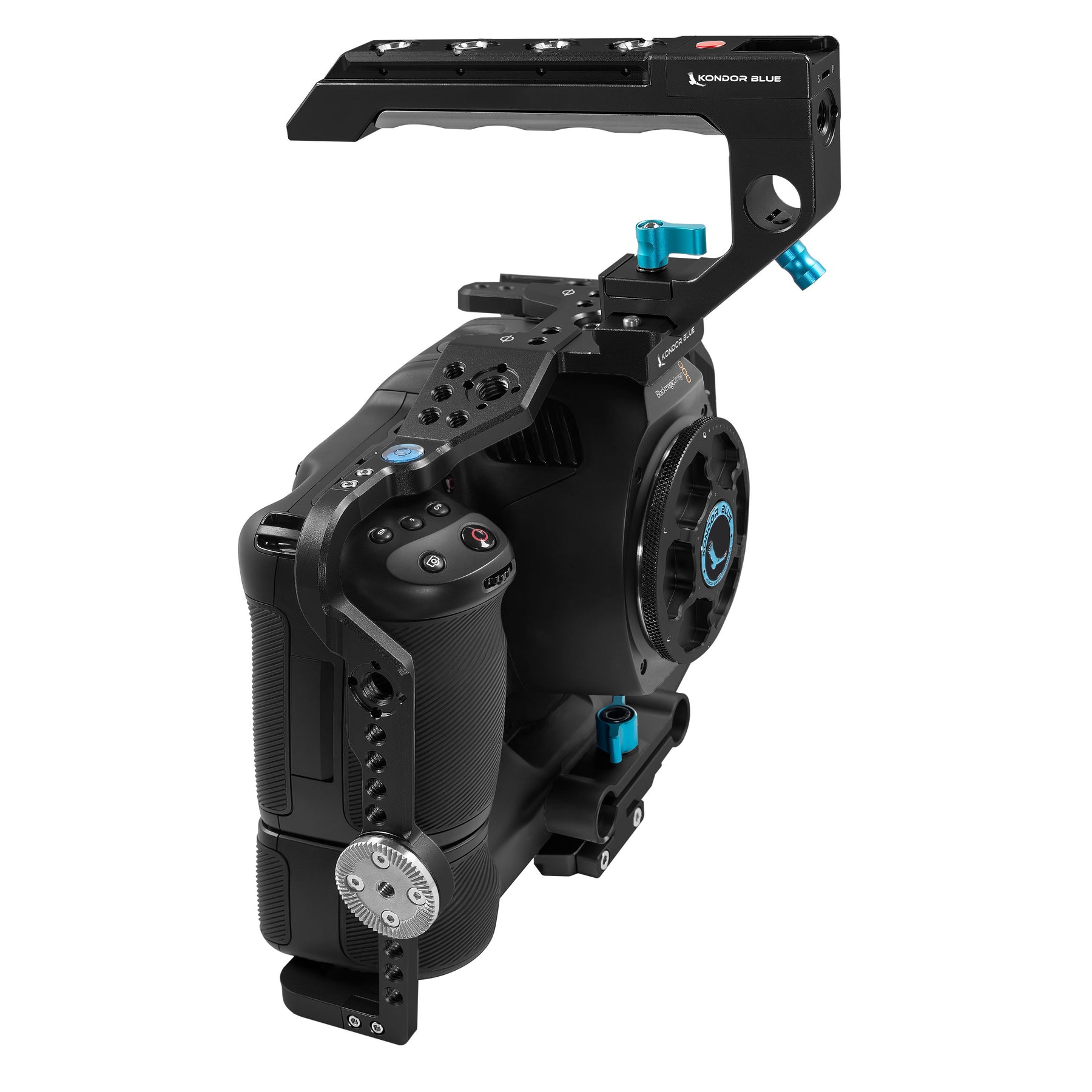 Kondor Blue BMPCC 6K Pro Battery Grip Cage with Top Handle (Raven Black)
