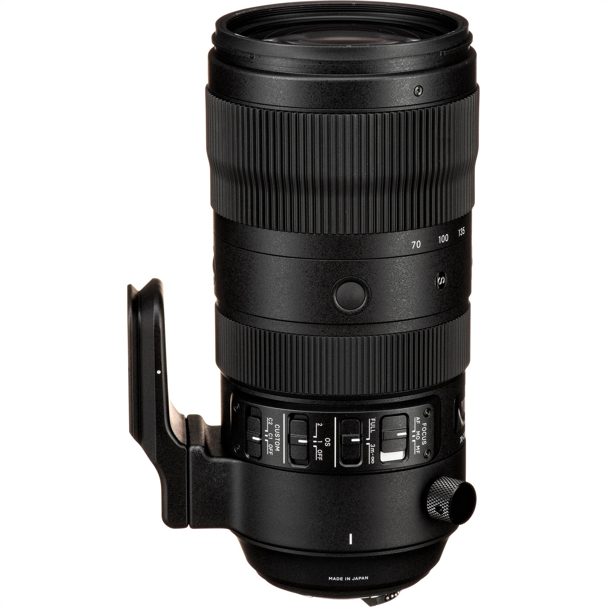 Sigma 70-200mm F2.8 DG OS HSM Sports Lens (Nikon F Mount) with Attached Tripod Socket on the Left Side