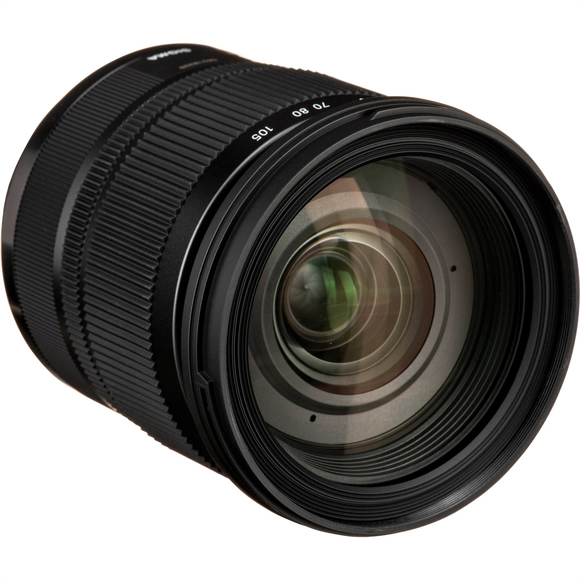 Sigma 24-105mm F4.0 DG OS HSM Art Lens (Nikon F) in a Front-Side View