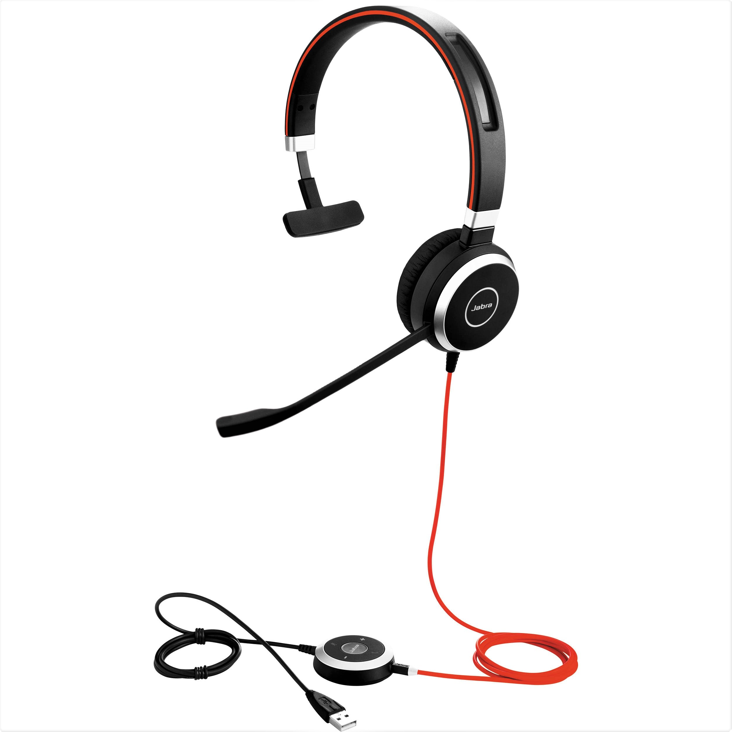  Jabra Evolve 40 MS Professional Wired Headset, Mono – Telephone  Headset for Greater Productivity, Superior Sound for Calls and Music, 3.5mm  Jack/USB Connection, All-Day Comfort Design, MS Optimized : Electronics