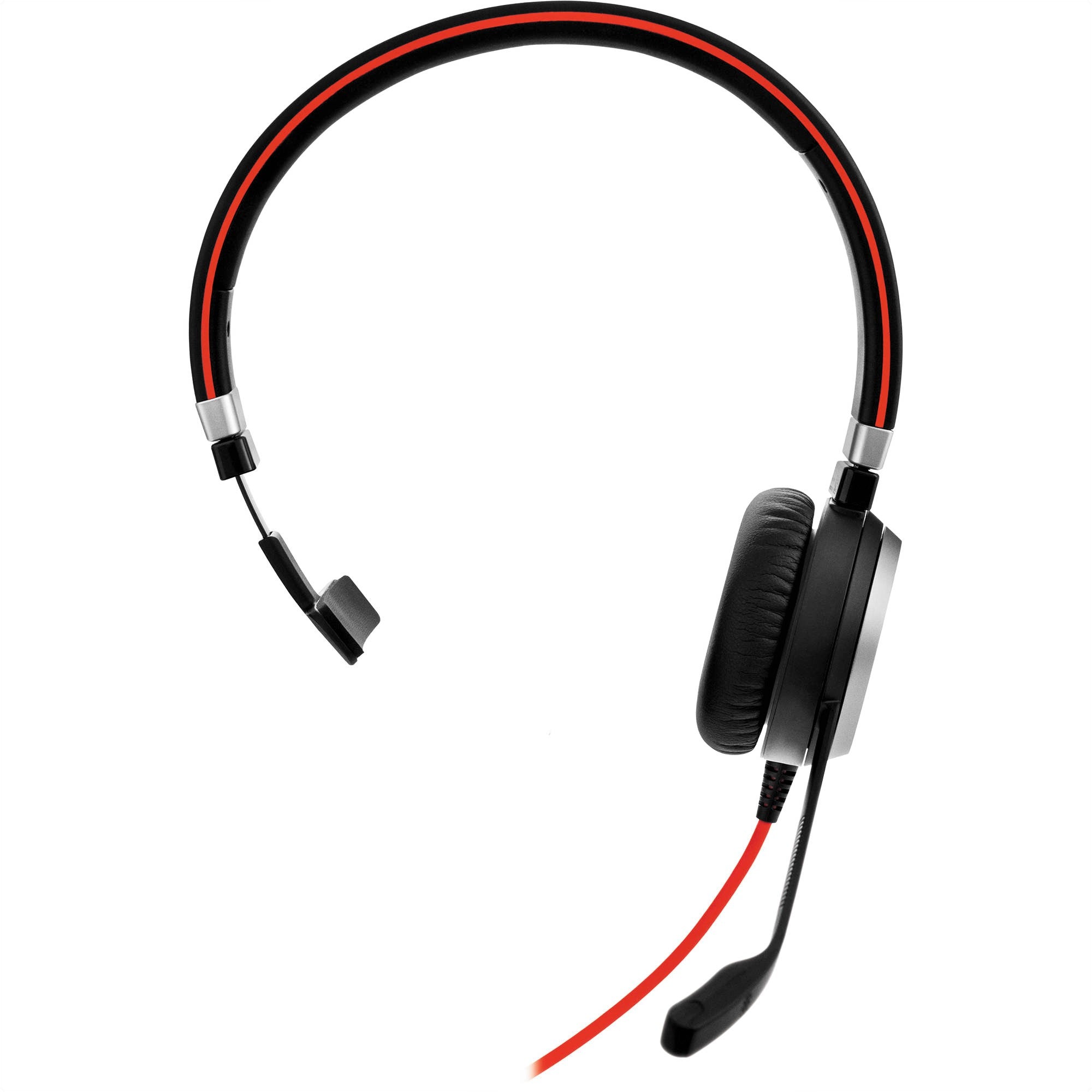 Jabra Evolve 40 UC Professional Wired Headset, Mono – Telephone Headset for Greater Productivity, Superior Sound for Calls and Music, 3.5mm Jack/USB Connection in a Front View