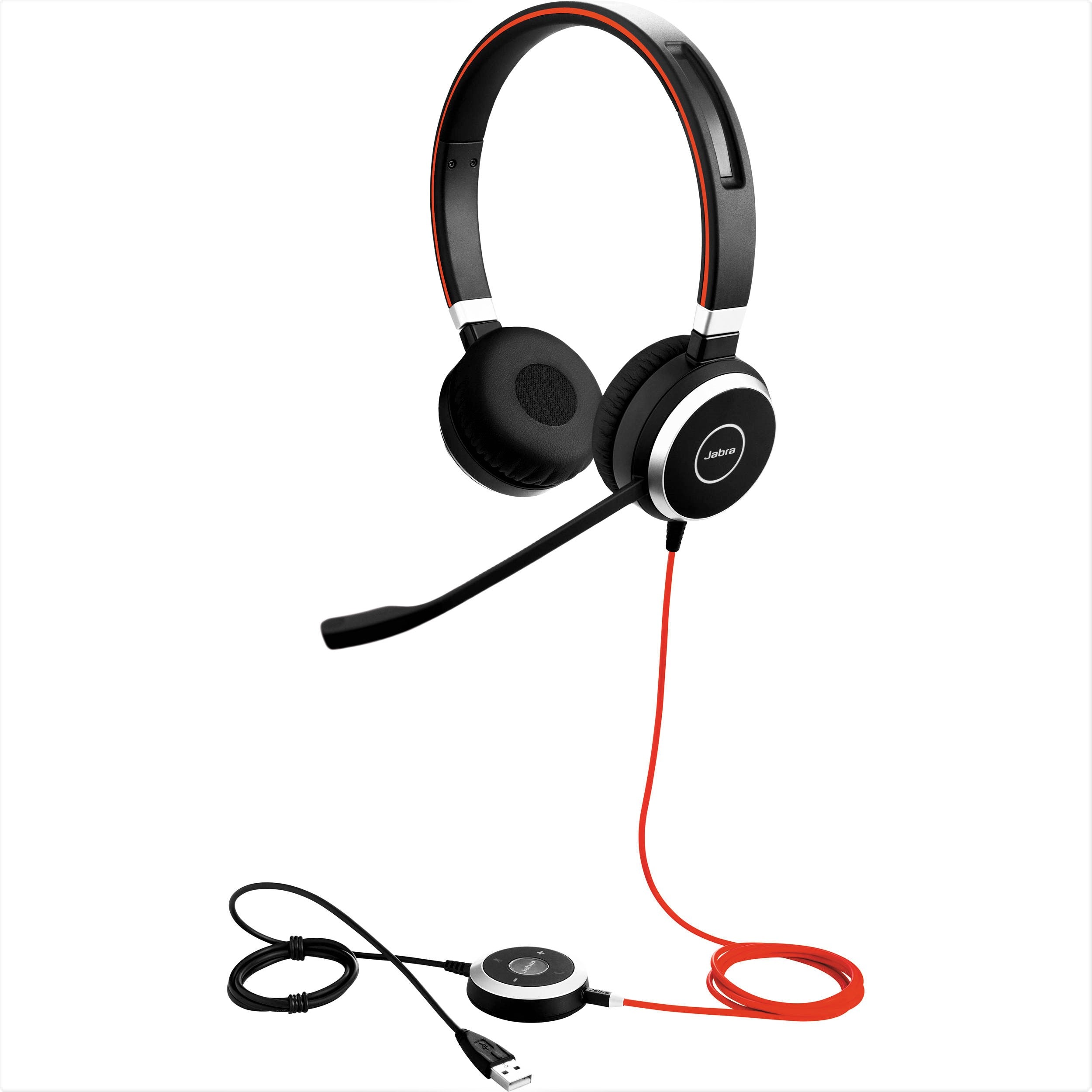 Jabra Evolve 40 Professional Wired Headset, Stereo, MS-Optimized – Telephone Headset for Greater Productivity, Superior Sound for Calls and Music, 3.5mm Jack/USB Connection, All-Day Comfort Design