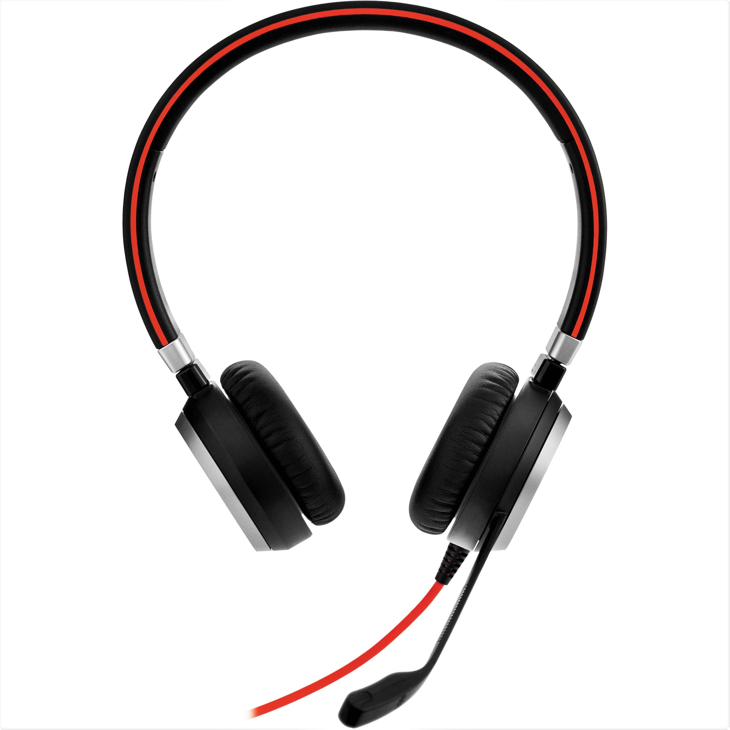 Jabra Evolve 40 MS Dual Headset – Microsoft Teams Certified Headphones for VoIP Softphone with Passive Noise Cancellation – USB-C Cable with Controller – black