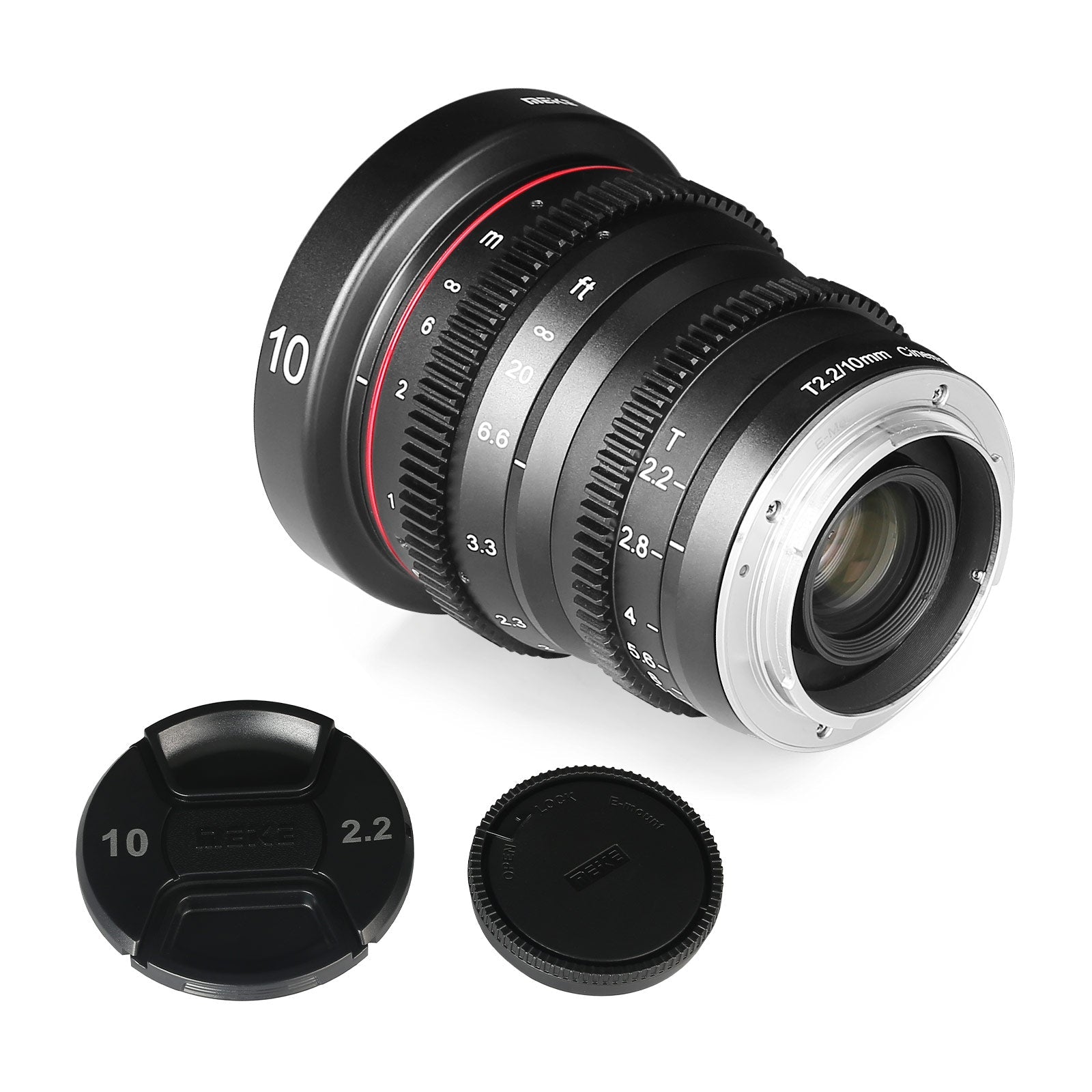 Meike Cinema 10mm T2.2 Lens (MFT Mount) With Accessories