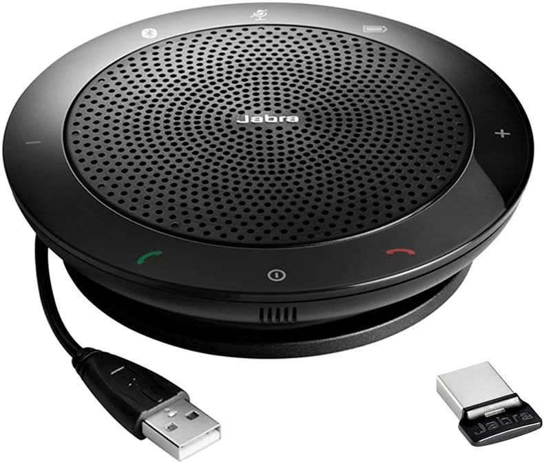 Jabra Speak 510+ MS USB & Bluetooth Speakerphone with Bluetooth Adapter & Link 360 USB Dongle