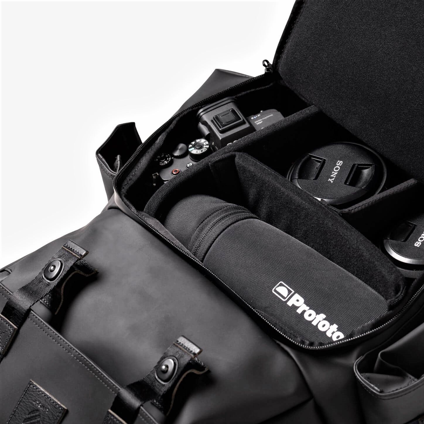 Langly Alpha Globetrotter XC Camera Backpack (Black with Black Accents)
