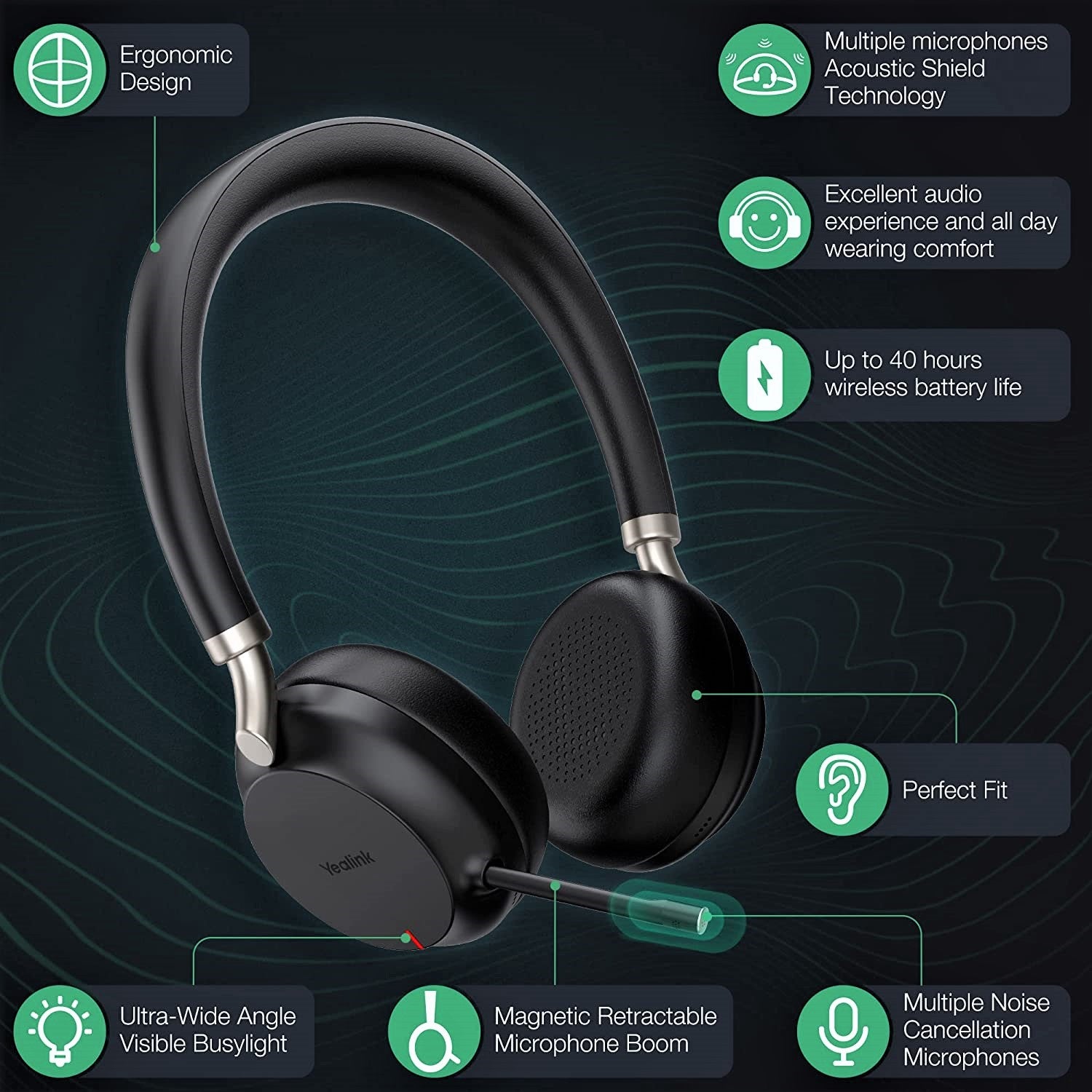 Yealink BH72 Bluetooth Wireless Headset - Features