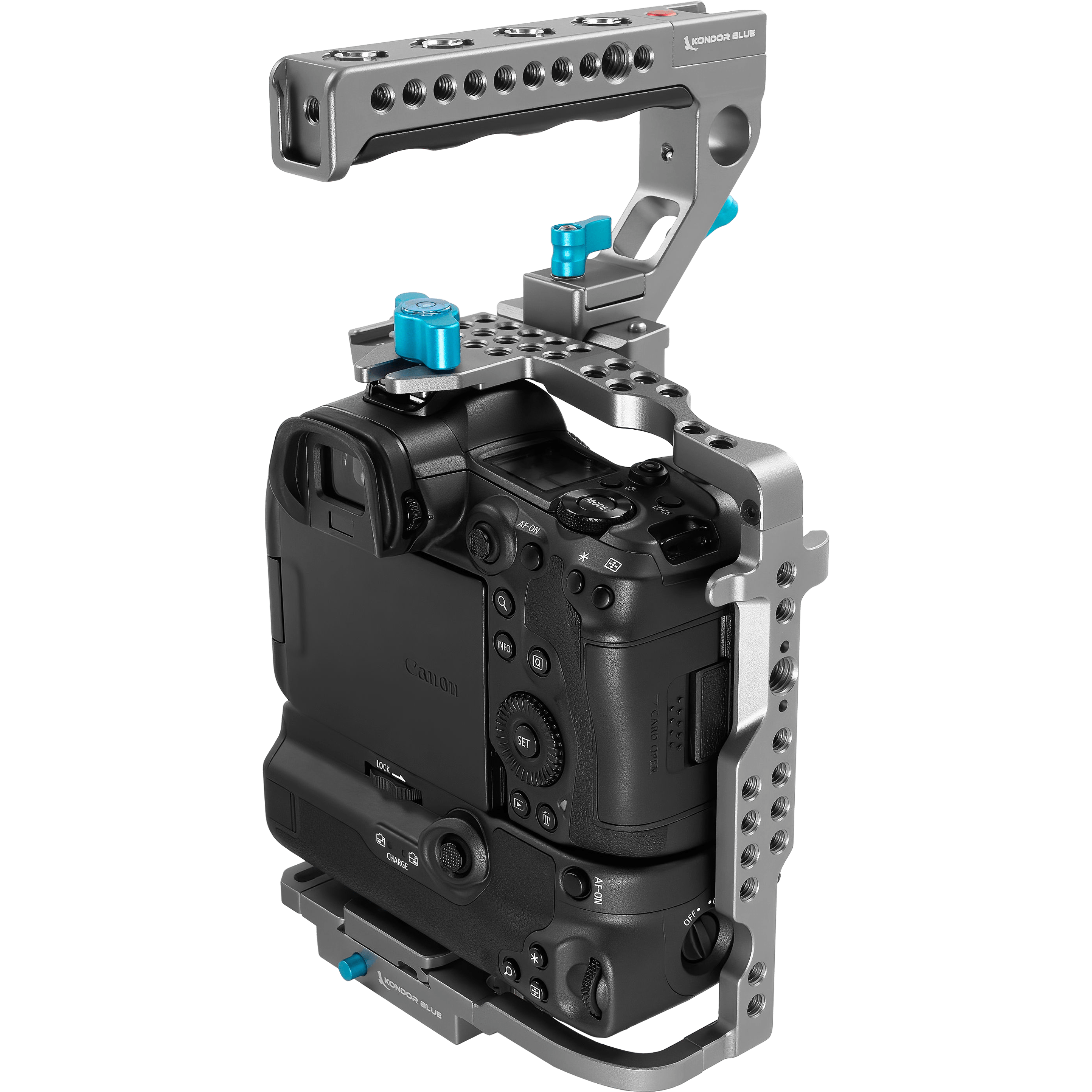 Kondor Blue Canon R5/R6 Battery Grip Cage with Top Handle (Space Gray)