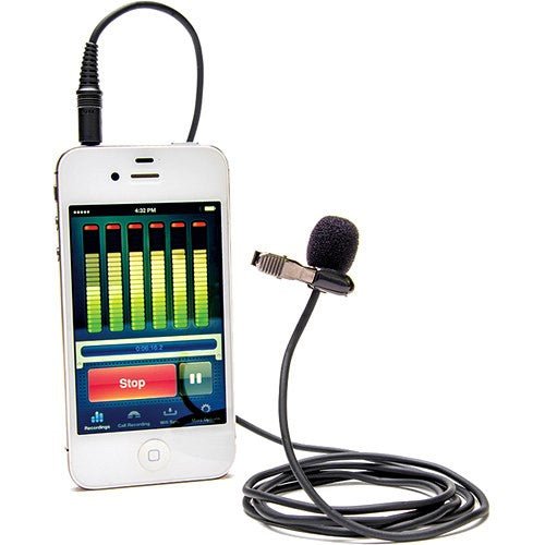 Azden Pro Studio Lapel Mic with TRRS Plug for iOS & Android