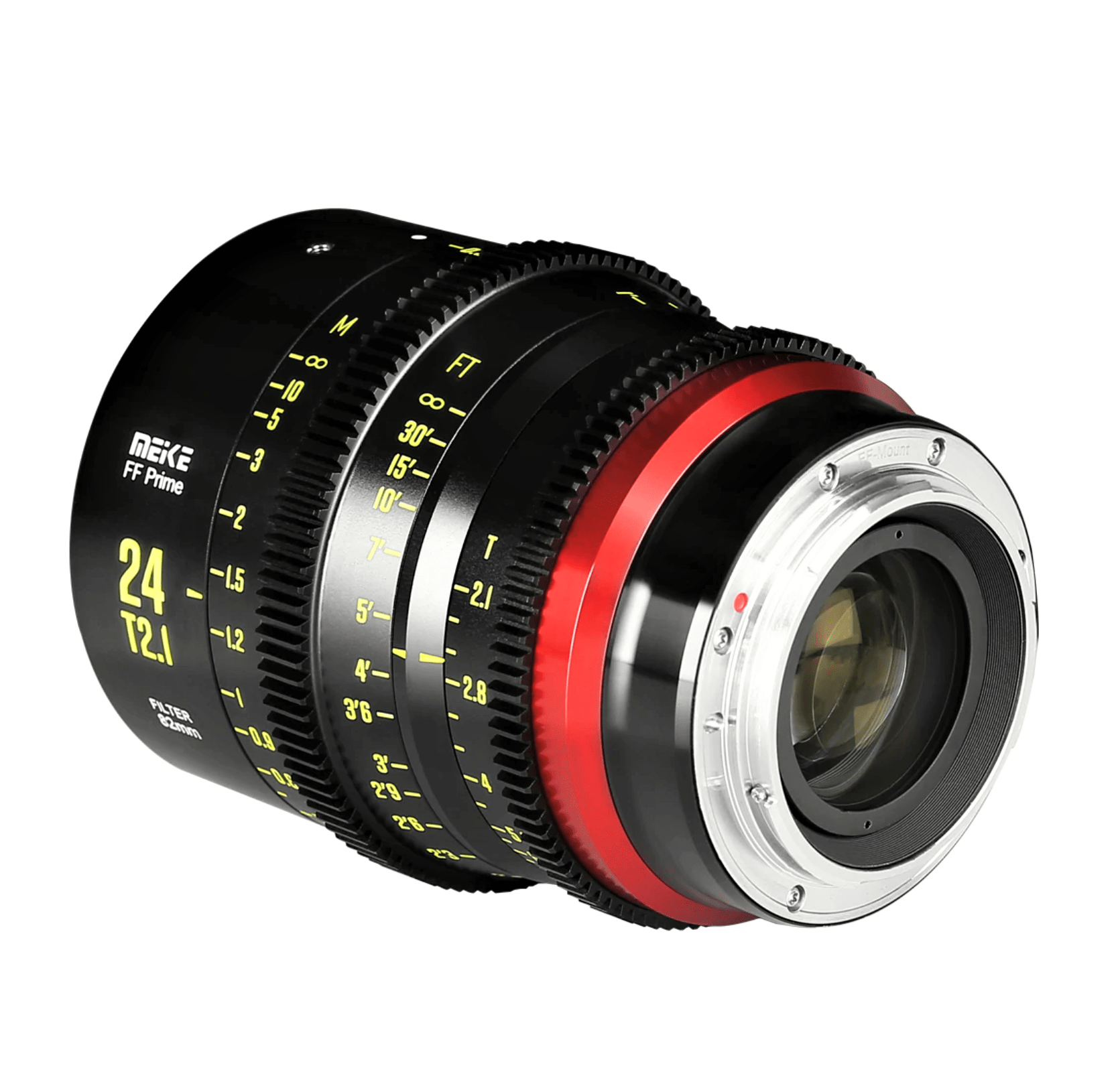 Meike Cinema Full Frame Cinema Prime 24mm T2.1 Lens (L Mount) in a Back-Side View