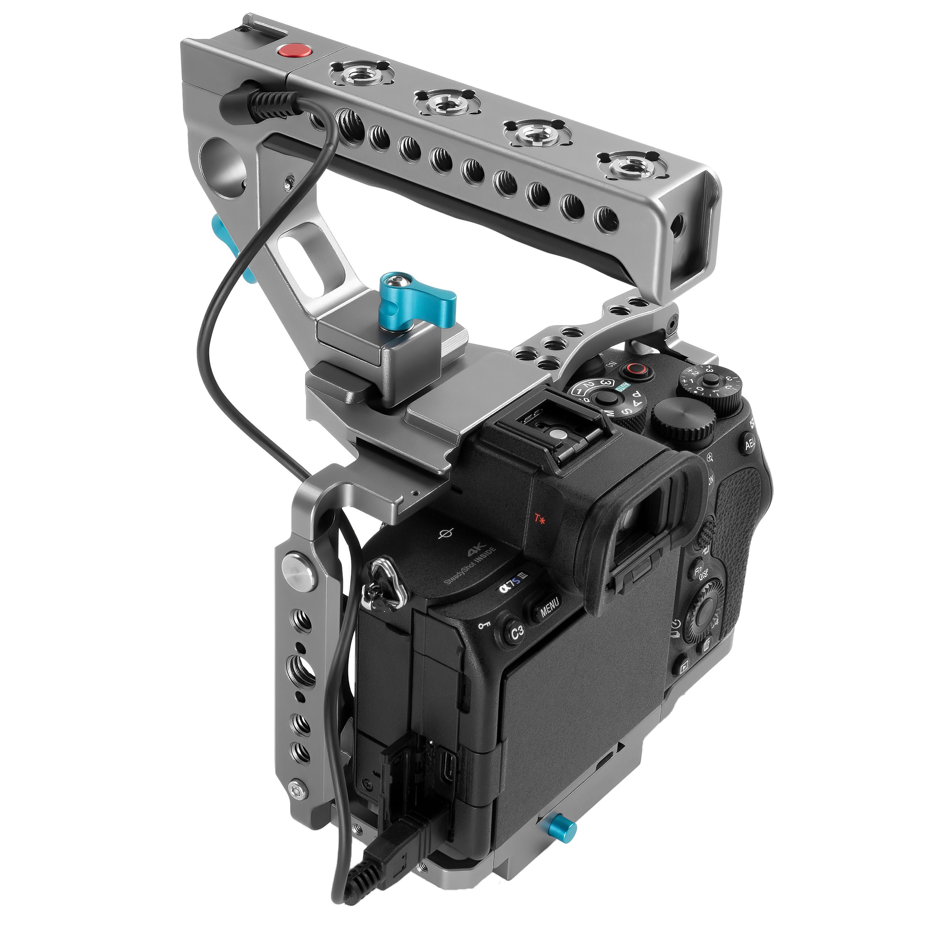 Kondor Blue A7SIII Cage with Start-Stop Trigger Handle for A7 Series Cameras (Space Gray)