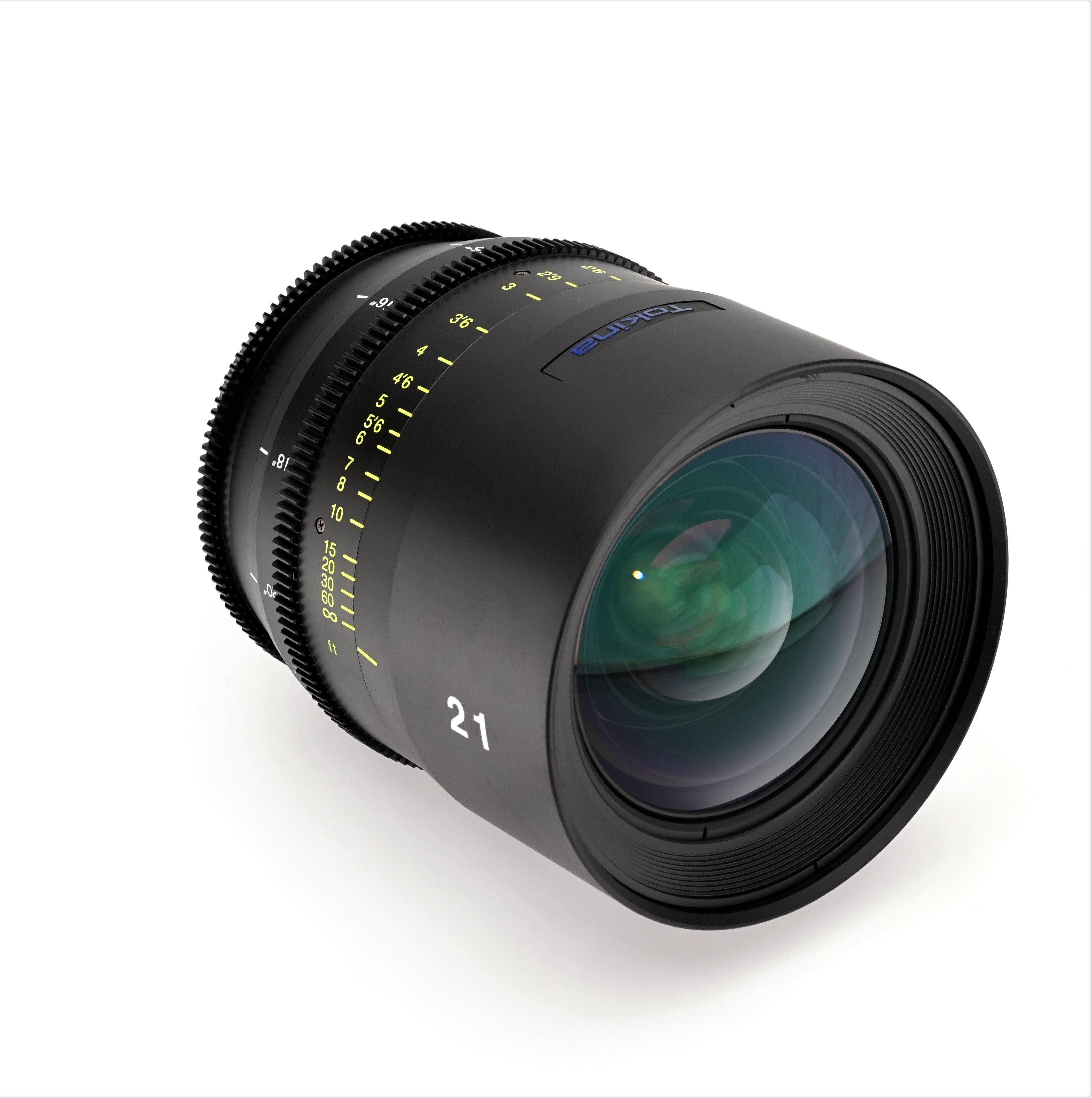Tokina Cinema Vista 21mm T1.5 Lens (LPL Mount, Imperial Focus Scale) in a Front-Side View