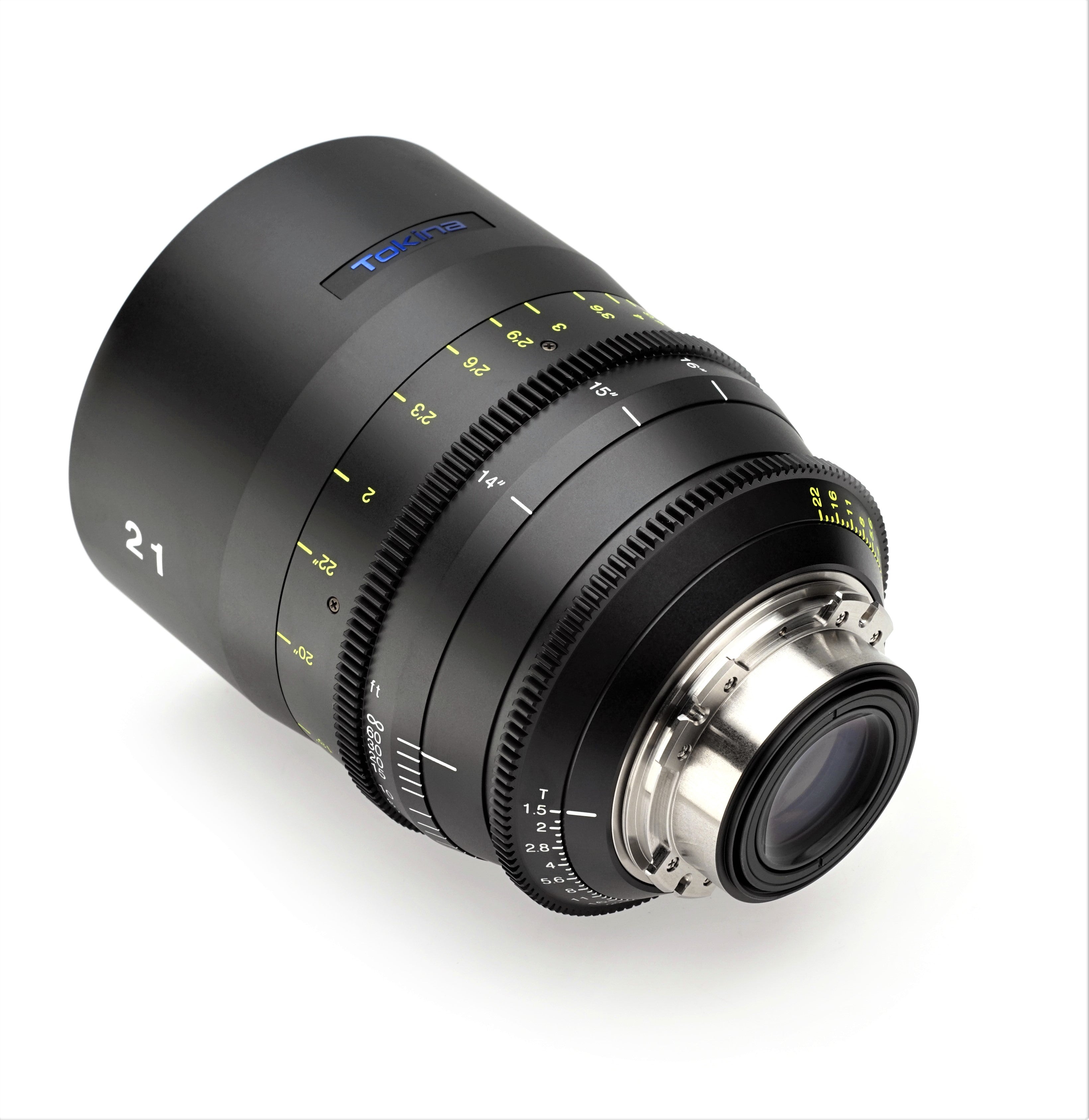 Tokina Cinema Vista 21mm T1.5 Lens (LPL Mount, Imperial Focus Scale) in a Back-Side View