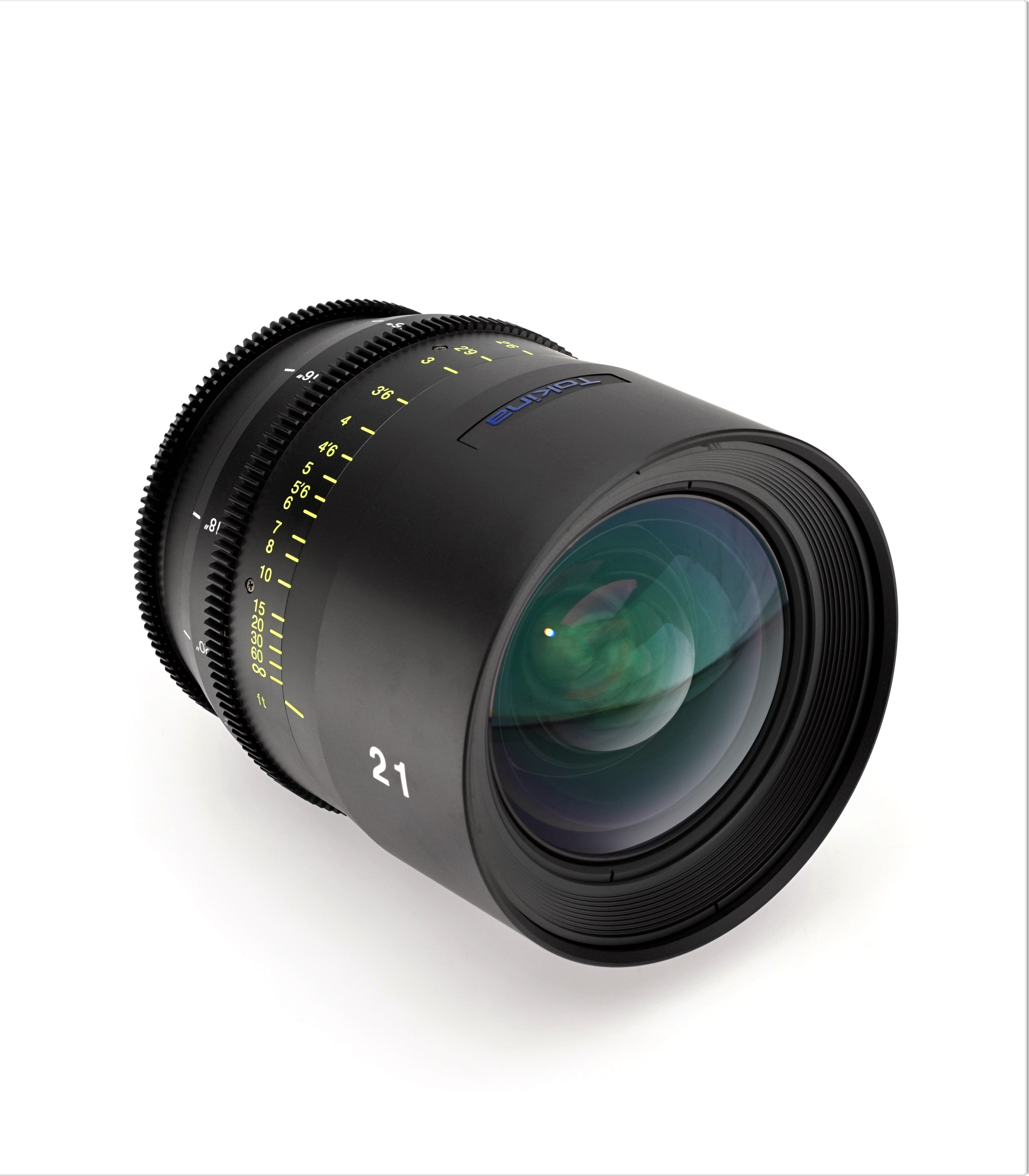 Tokina Cinema Vista 21mm T1.5 Lens (MFT Mount, Imperial Focus Scale) in a Front-Side View