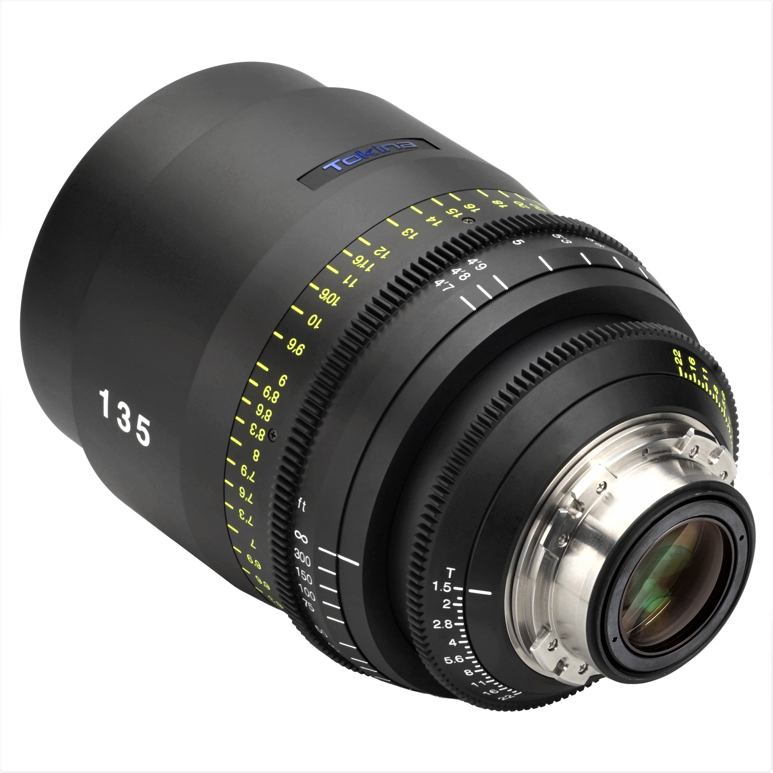 Tokina Cinema Vista 135mm T1.5 Lens (PL Mount, Imperial Focus Scale) in a Back-Side View