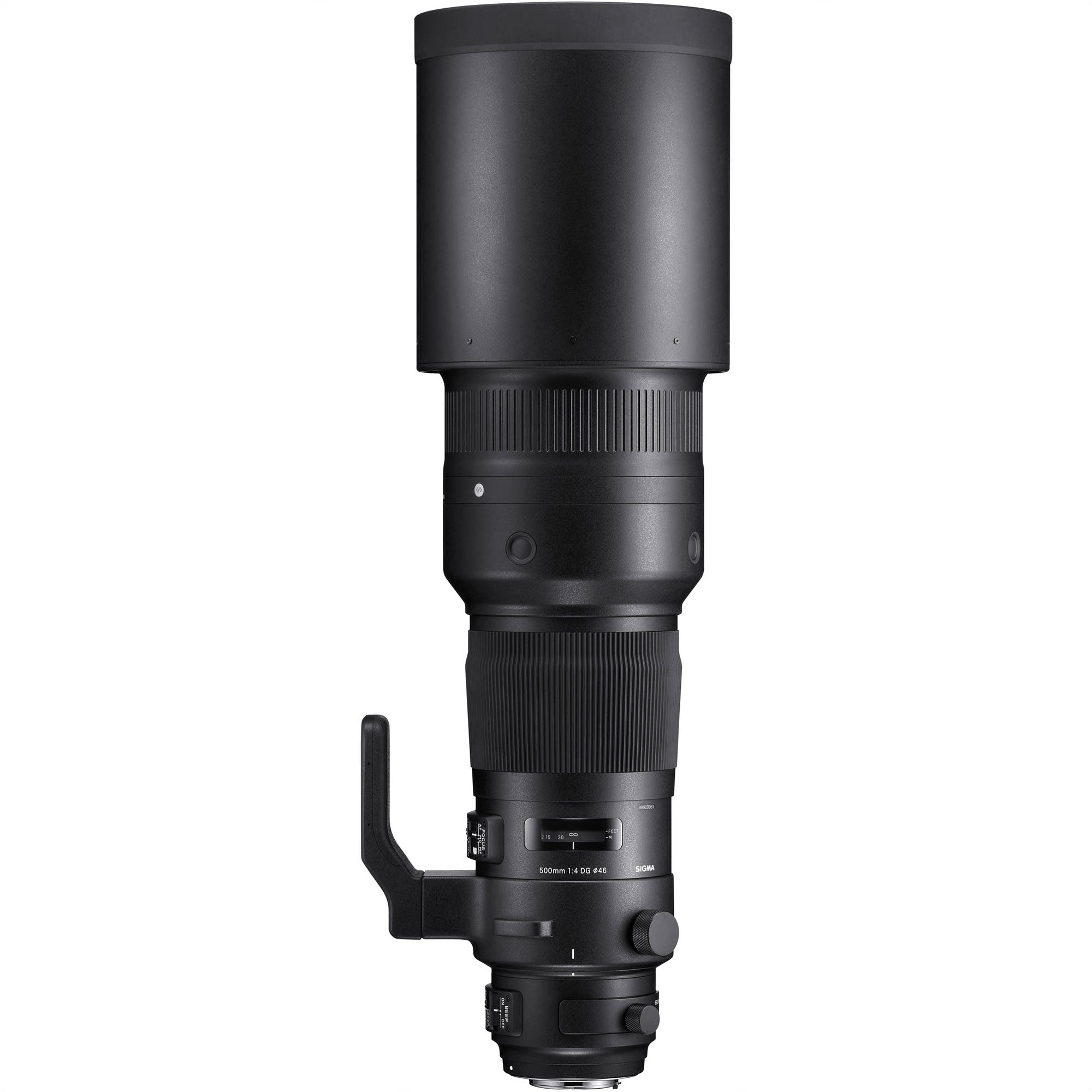 Sigma Lens Hood Attached to 500mm F4.0 DG OS HSM Sports Lens