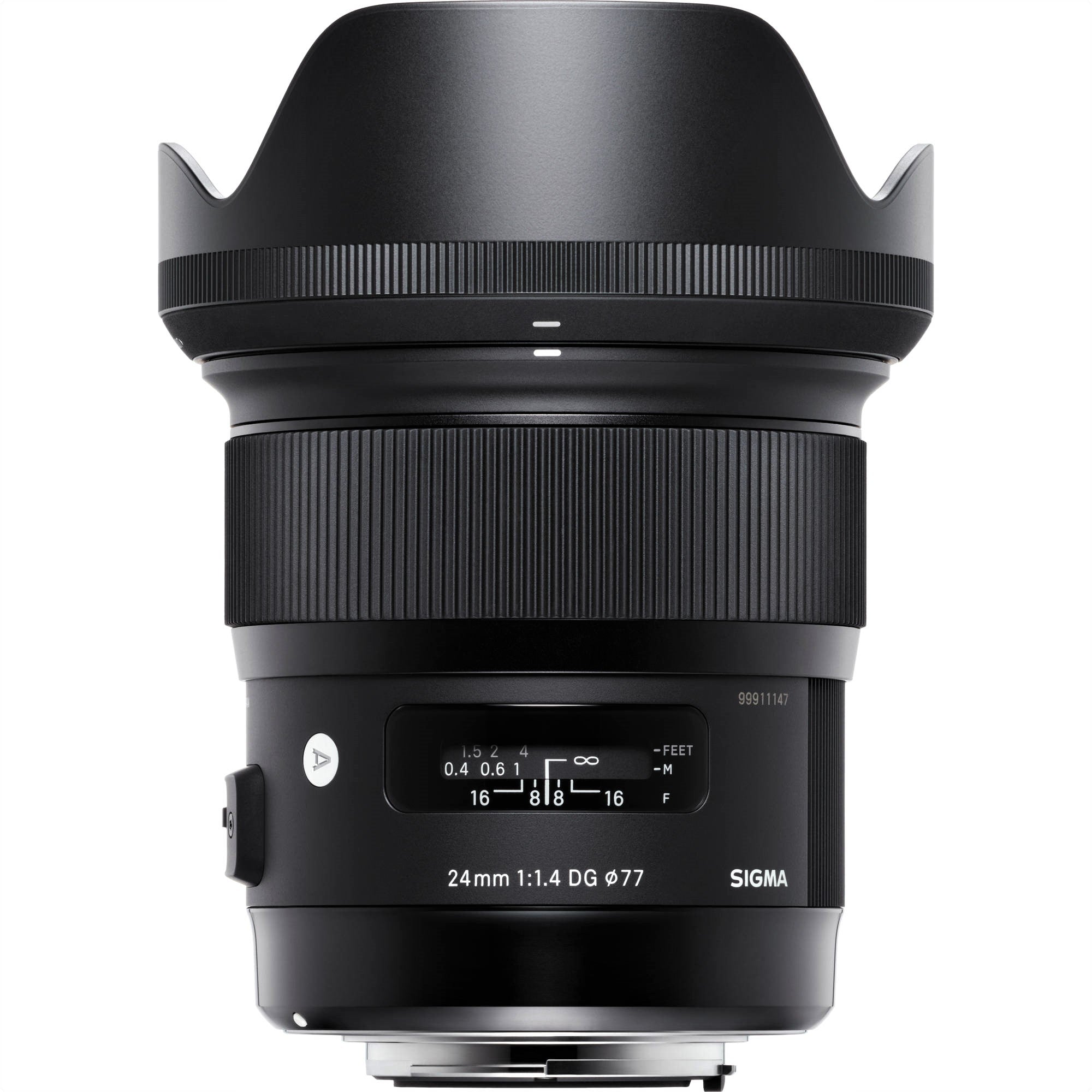 Sigma Lens Hood Attached to 24mm F1.4 DG HSM Art Lens
