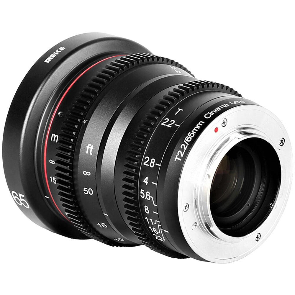 Meike Cinema Prime 65mm T2.2 Lens (MFT Mount) in a Back-Side View