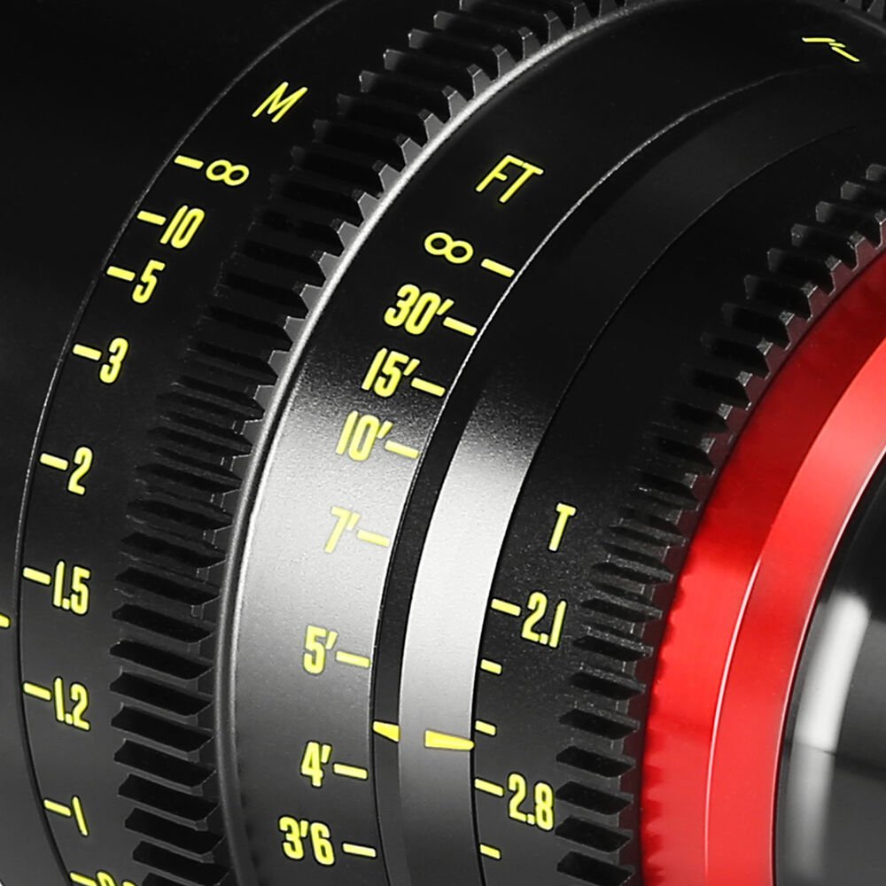 Meike Cinema Full Frame Cinema Prime 24mm T2.1 Lens (PL Mount) in a Full Close-Up View