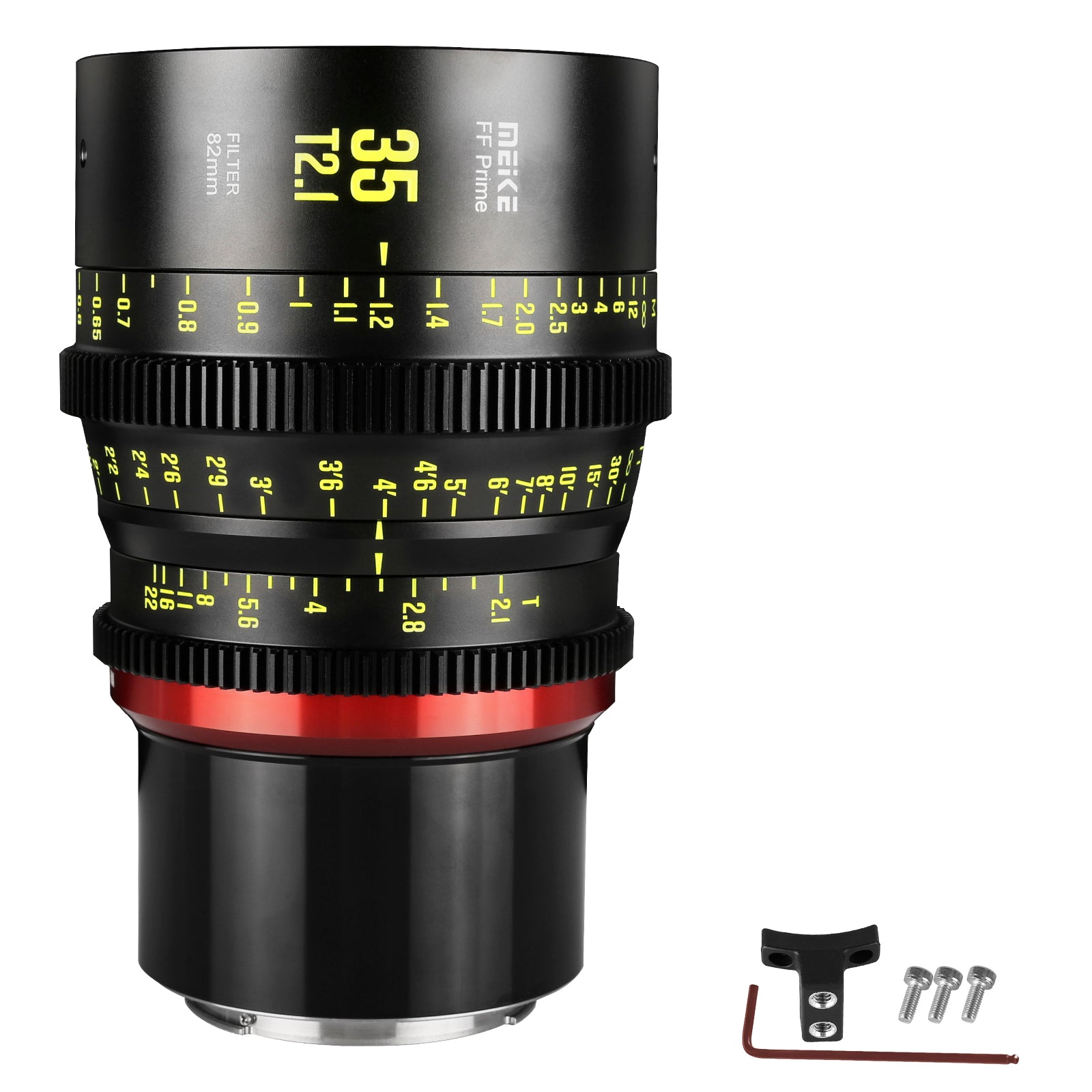 Meike Cinema Full Frame Cinema Prime 35mm T2.1 Lens (RF Mount) with Accessories