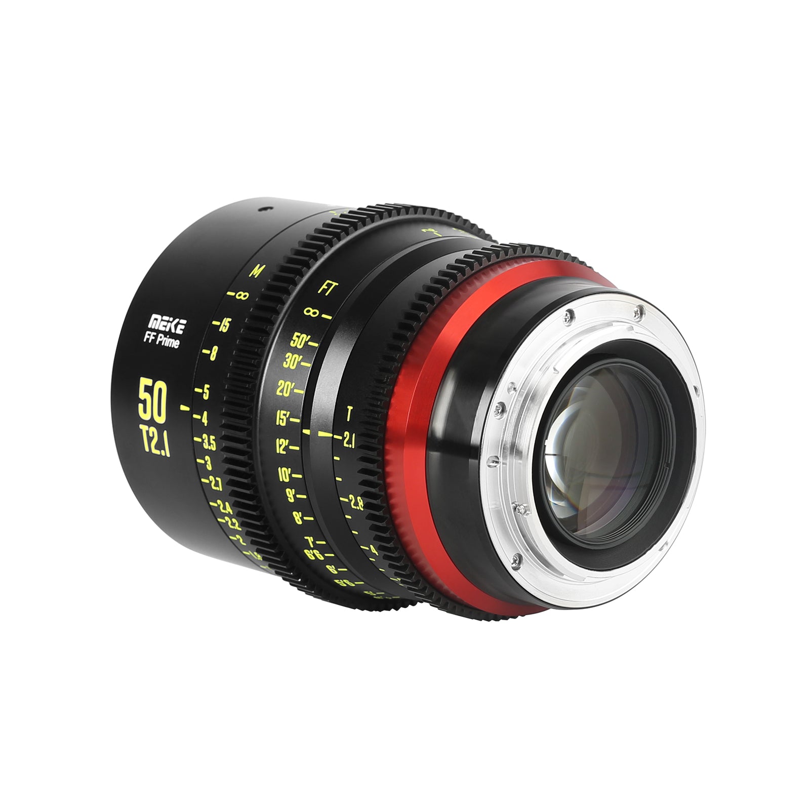 Meike Cinema Full Frame Cinema Prime 50mm T2.1 Lens (EF Mount) in a Back-Side View