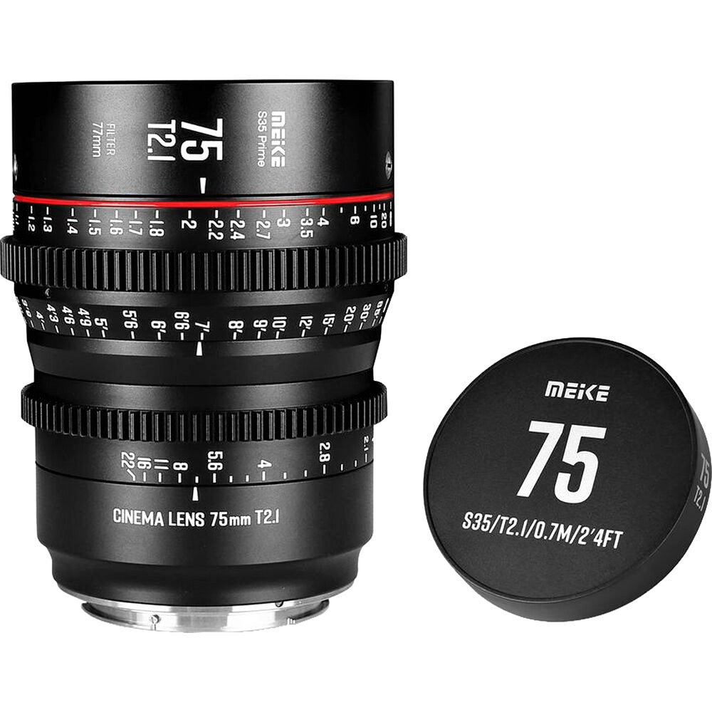 Meike Cinema Super35 Cinema Prime 75mm T2.1 Lens (PL Mount)