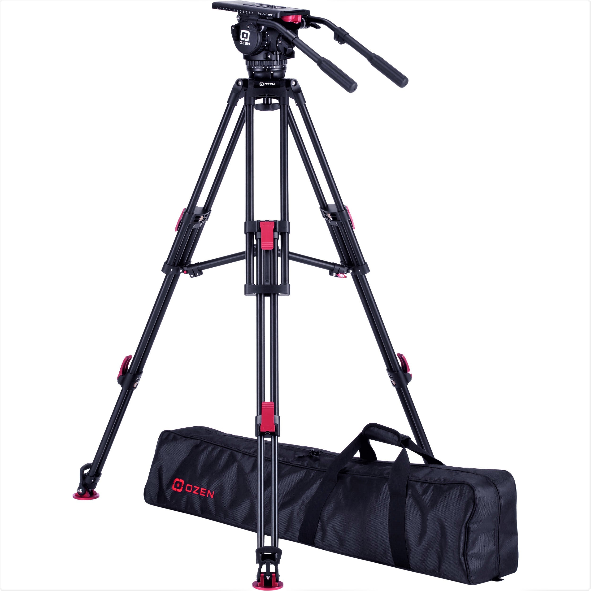 OZEN 18AL2HDM 100mm AGILE 18M E-Z LOAD MAX Tripod System with Soft Case