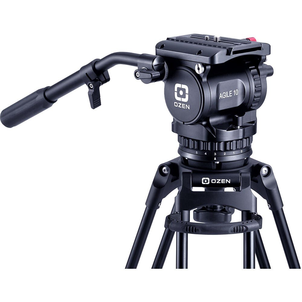 OZEN Agile 10S Fluid Head with Attached Tripod