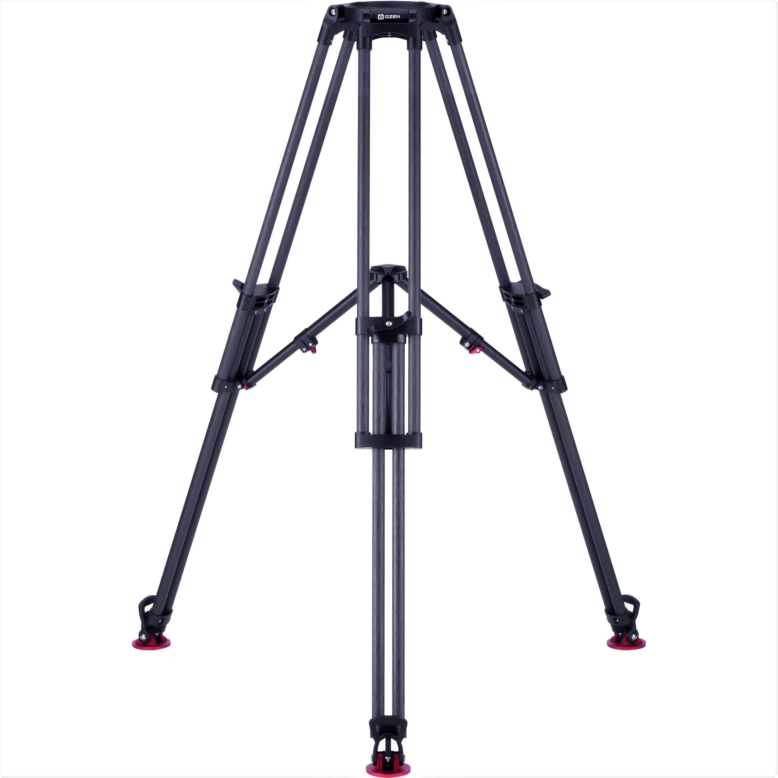 OZEN Single-Stage Heavy-Duty Carbon Fiber 150mm Tripod with Mid-Level Spreader & Rubber Feet