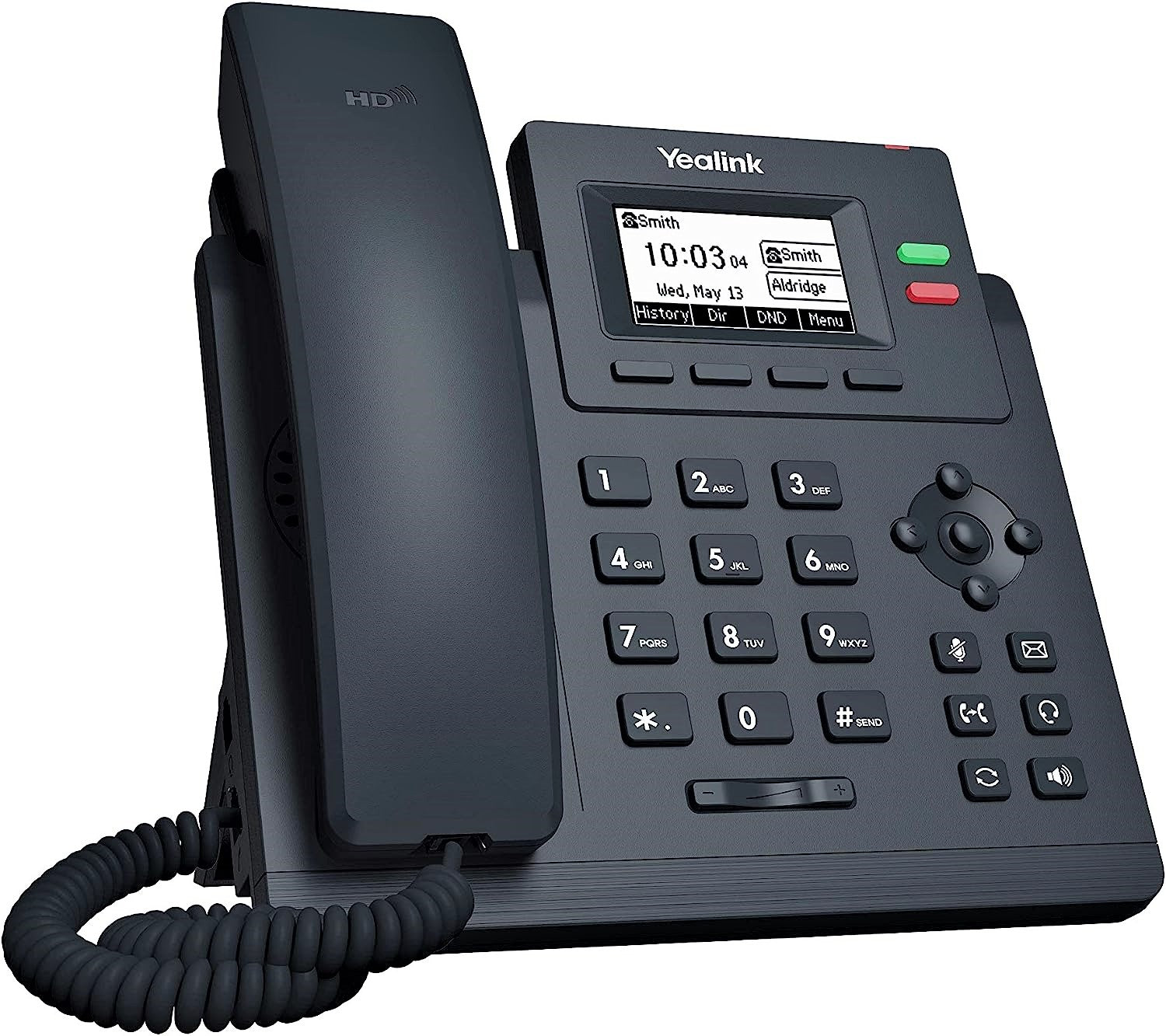 Yealink T31G IP Phone, 2 VoIP Accounts. 2.3-Inch Graphical Display. Dual-Port Gigabit Ethernet, 802.3af PoE, Power Adapter Not Included (SIP-T31G)